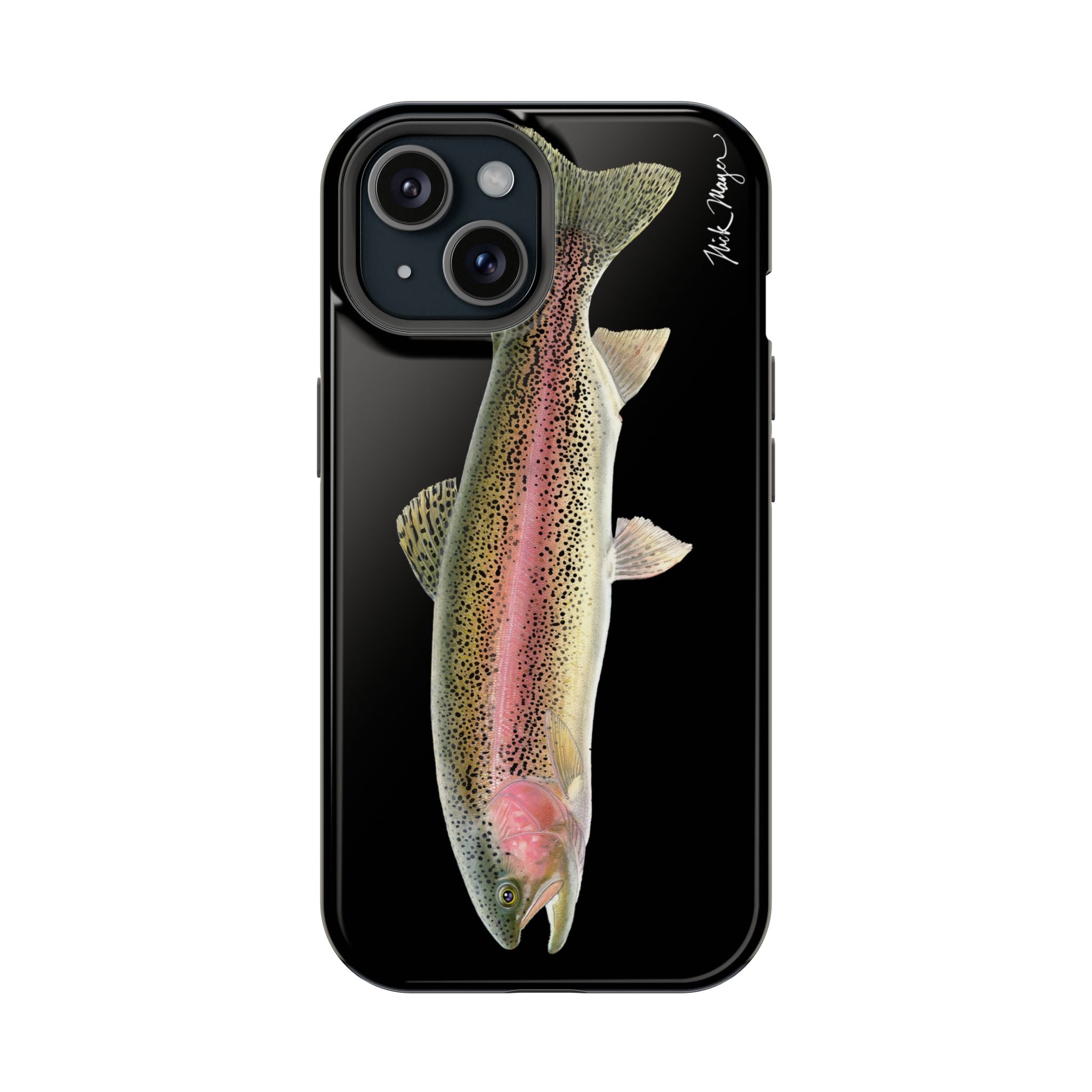 Rainbow Trout MagSafe Black iPhone Case