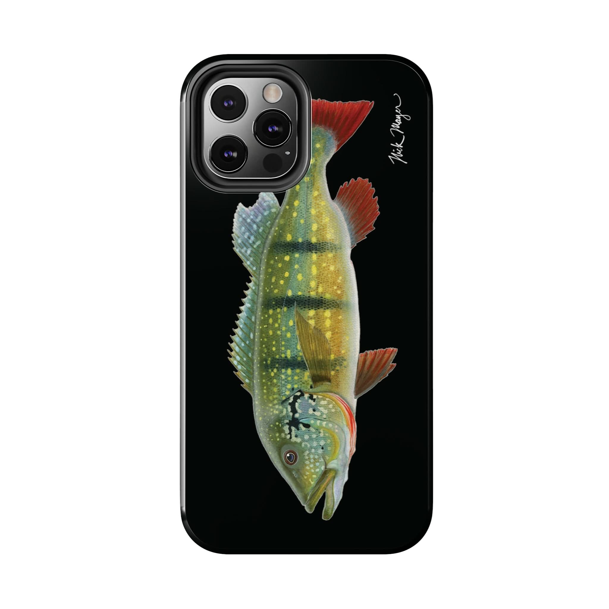 Peacock Bass Black iPhone Case