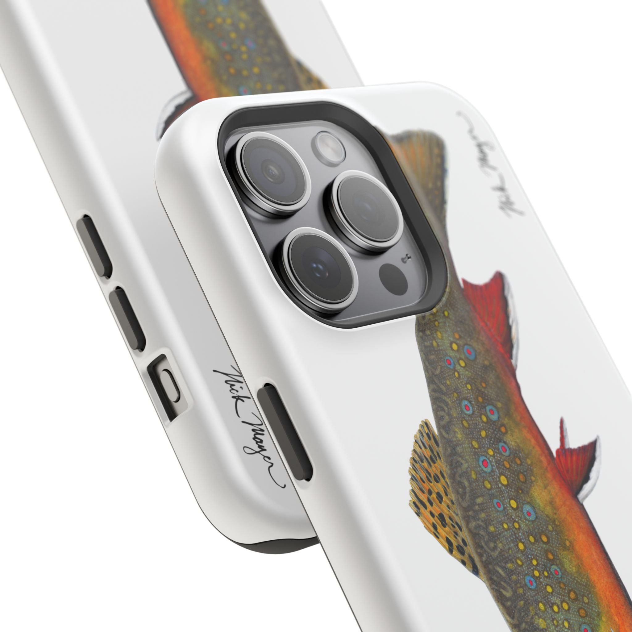 Brook Trout MagSafe White iPhone Case