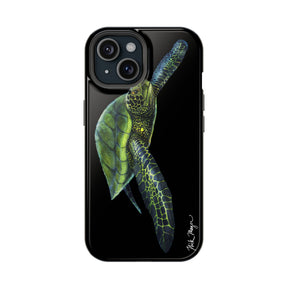 Green Sea Turtle MagSafe Black iPhone Case