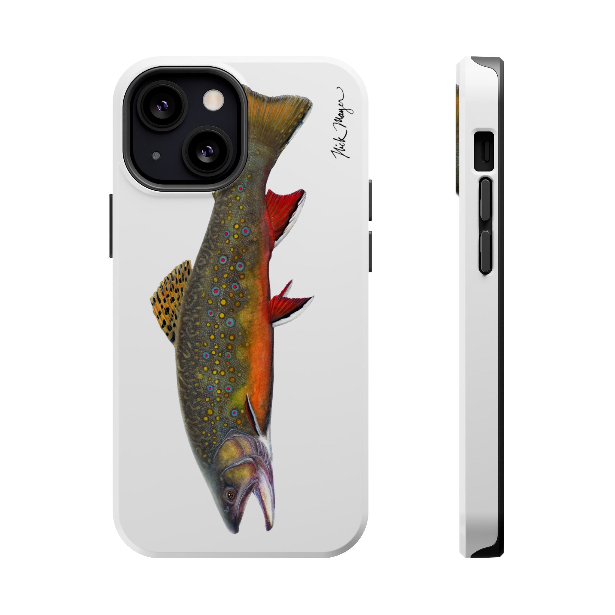 Brook Trout MagSafe White iPhone Case