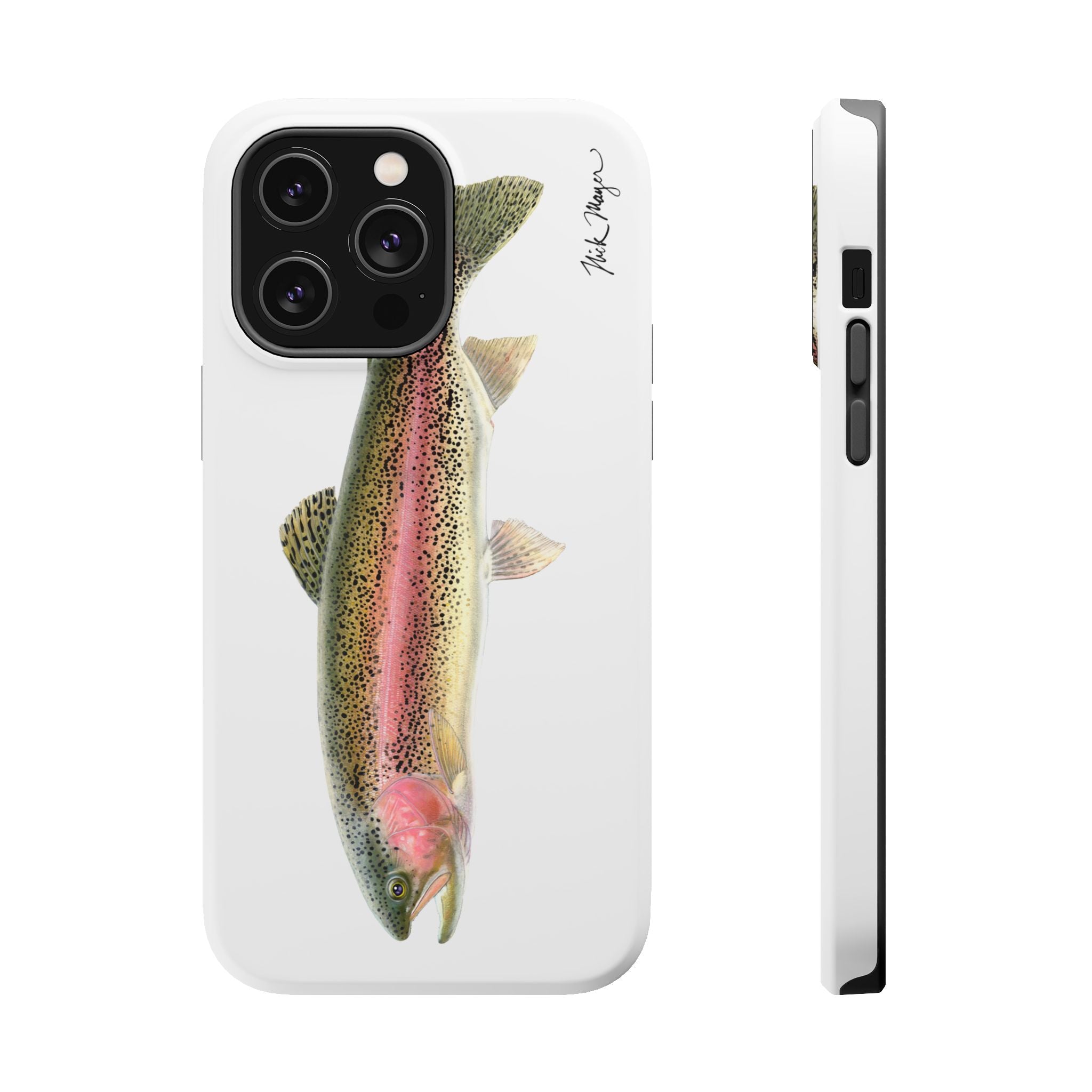 Rainbow Trout MagSafe White iPhone Case