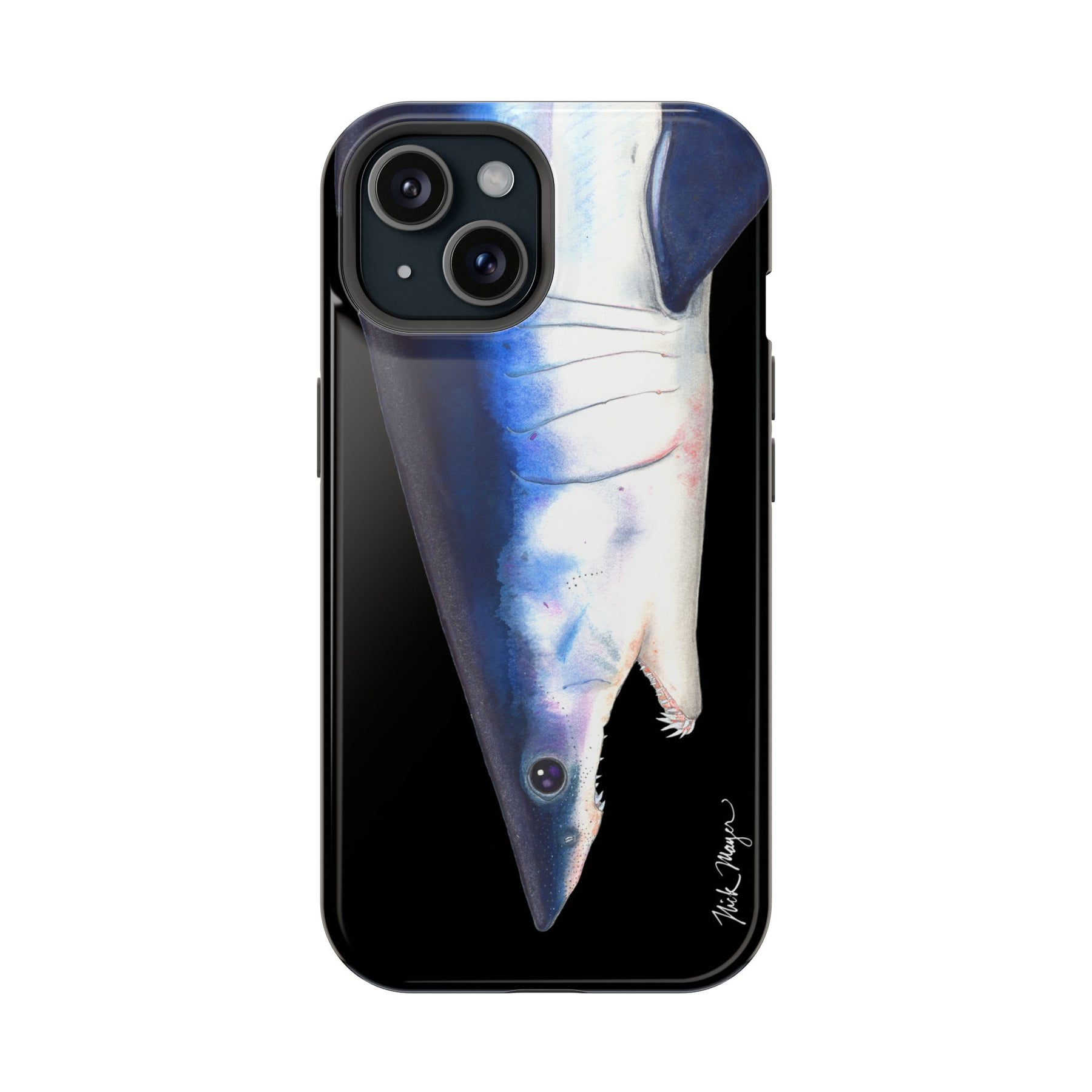 Mako Shark Face MagSafe Black iPhone Case