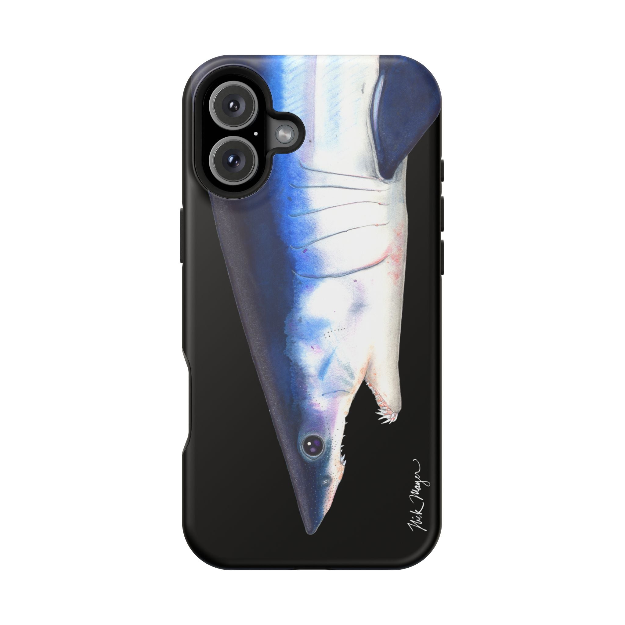 Mako Shark Face MagSafe Black iPhone Case