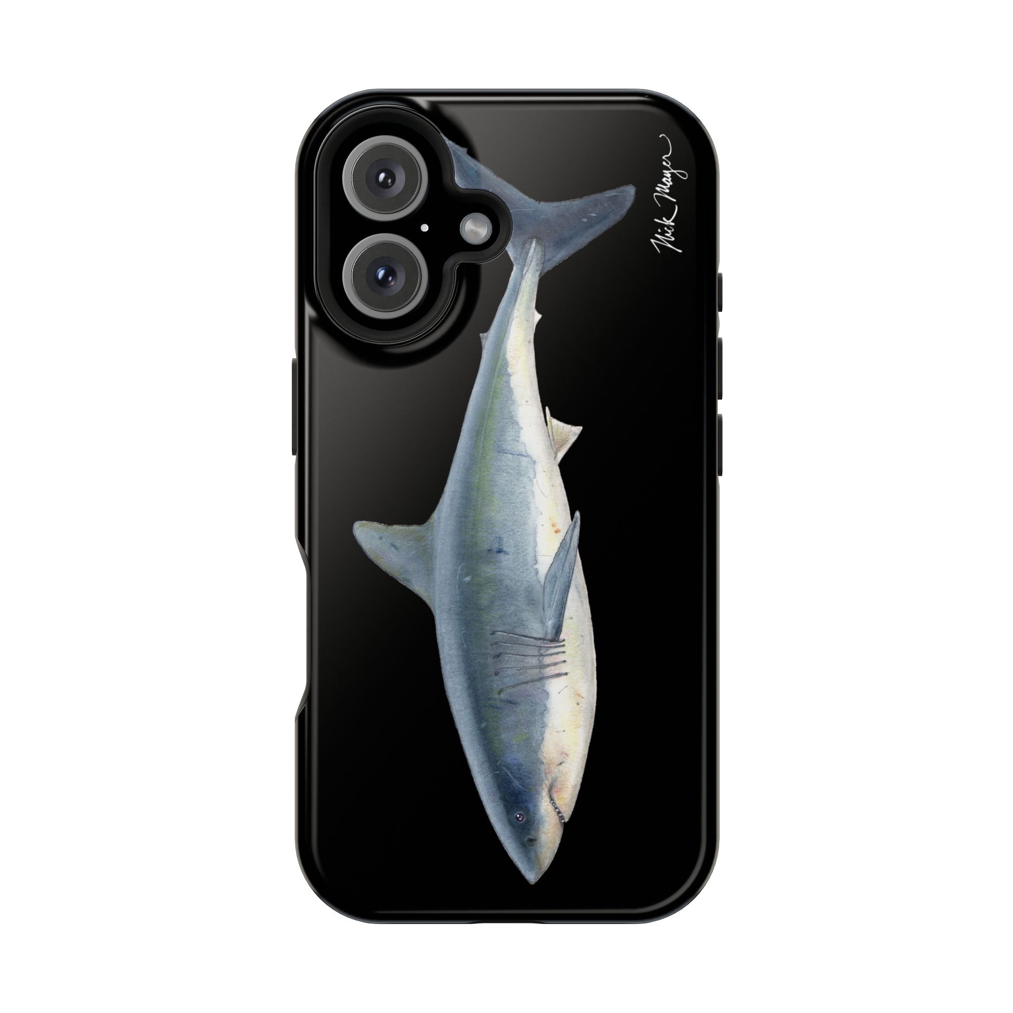 Great White Shark Black MagSafe iPhone Case