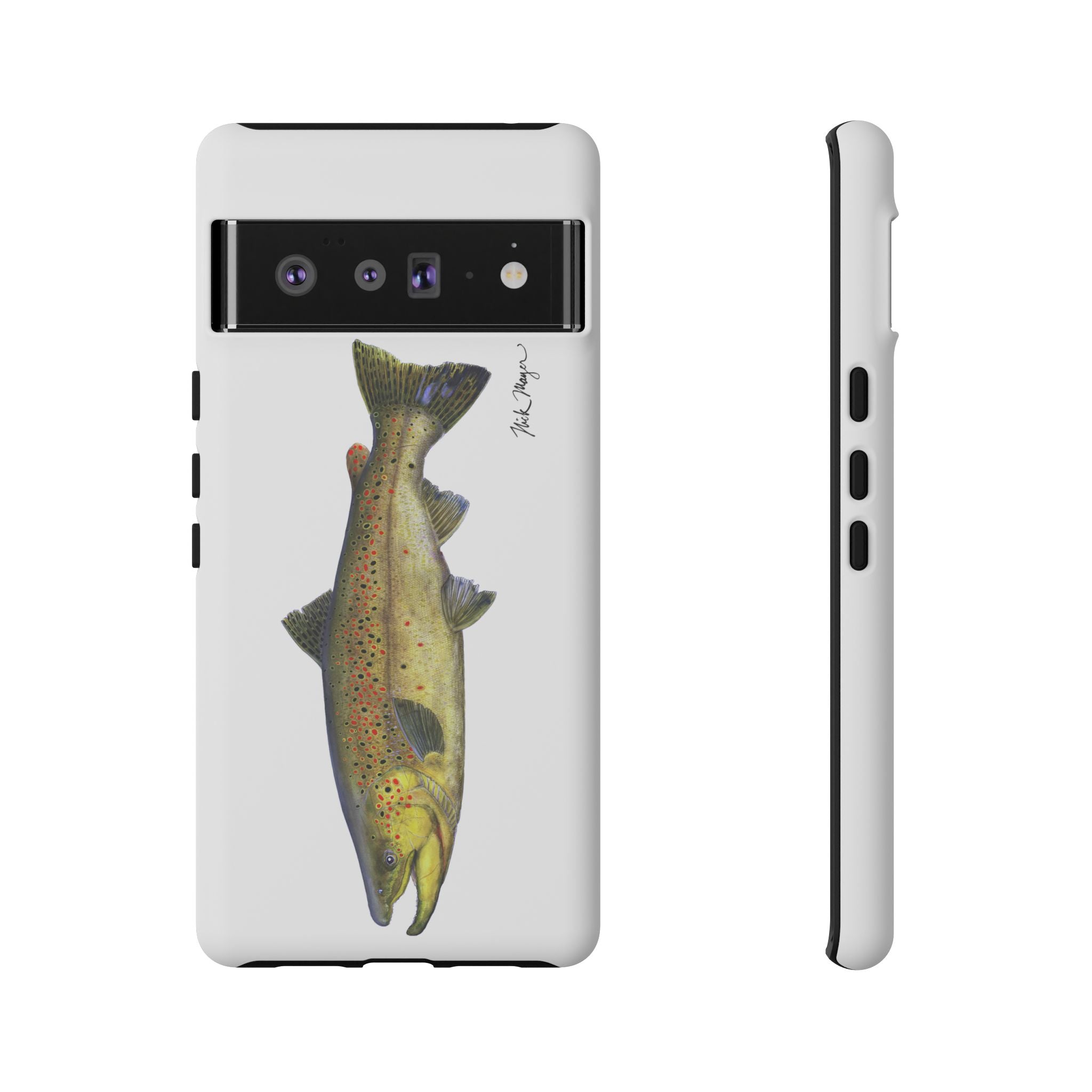 Brown Trout White Phone Case (Samsung)