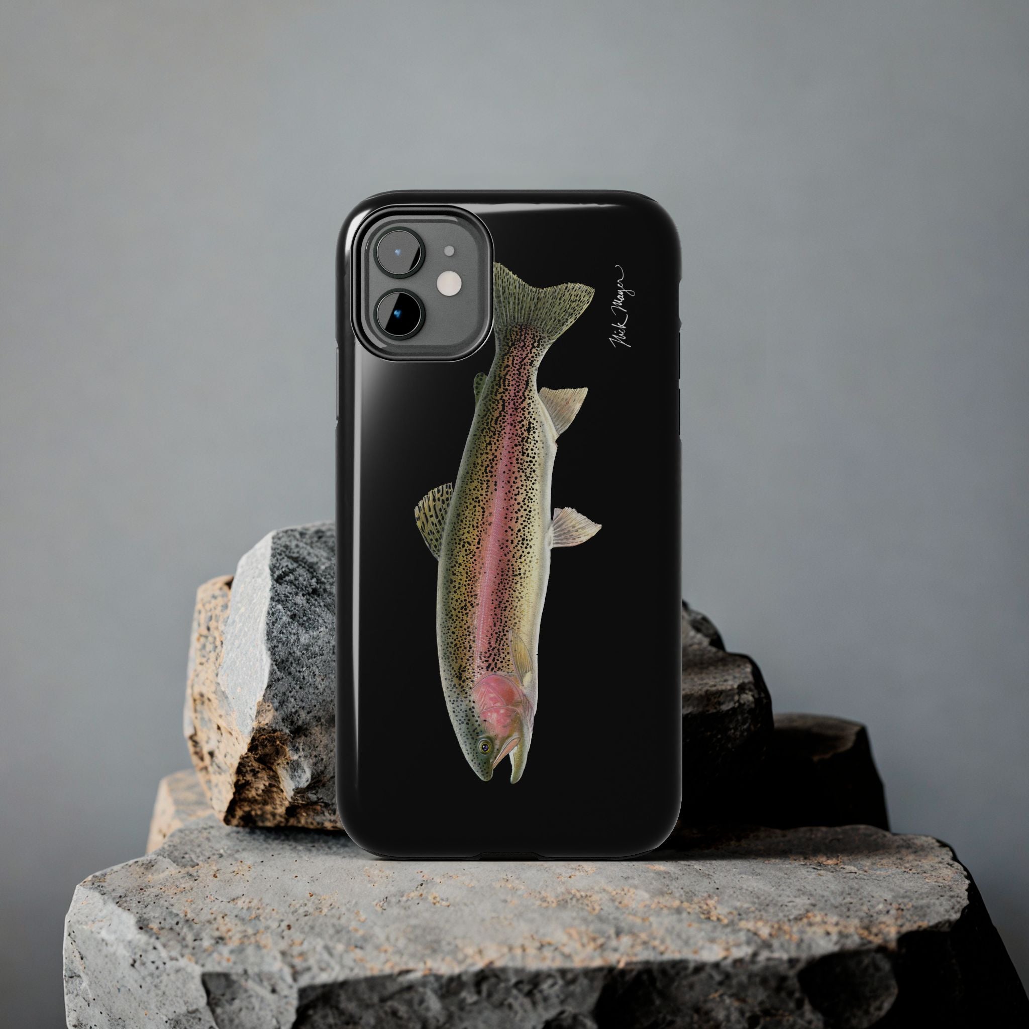 Rainbow Trout Black Phone Case (iPhone)