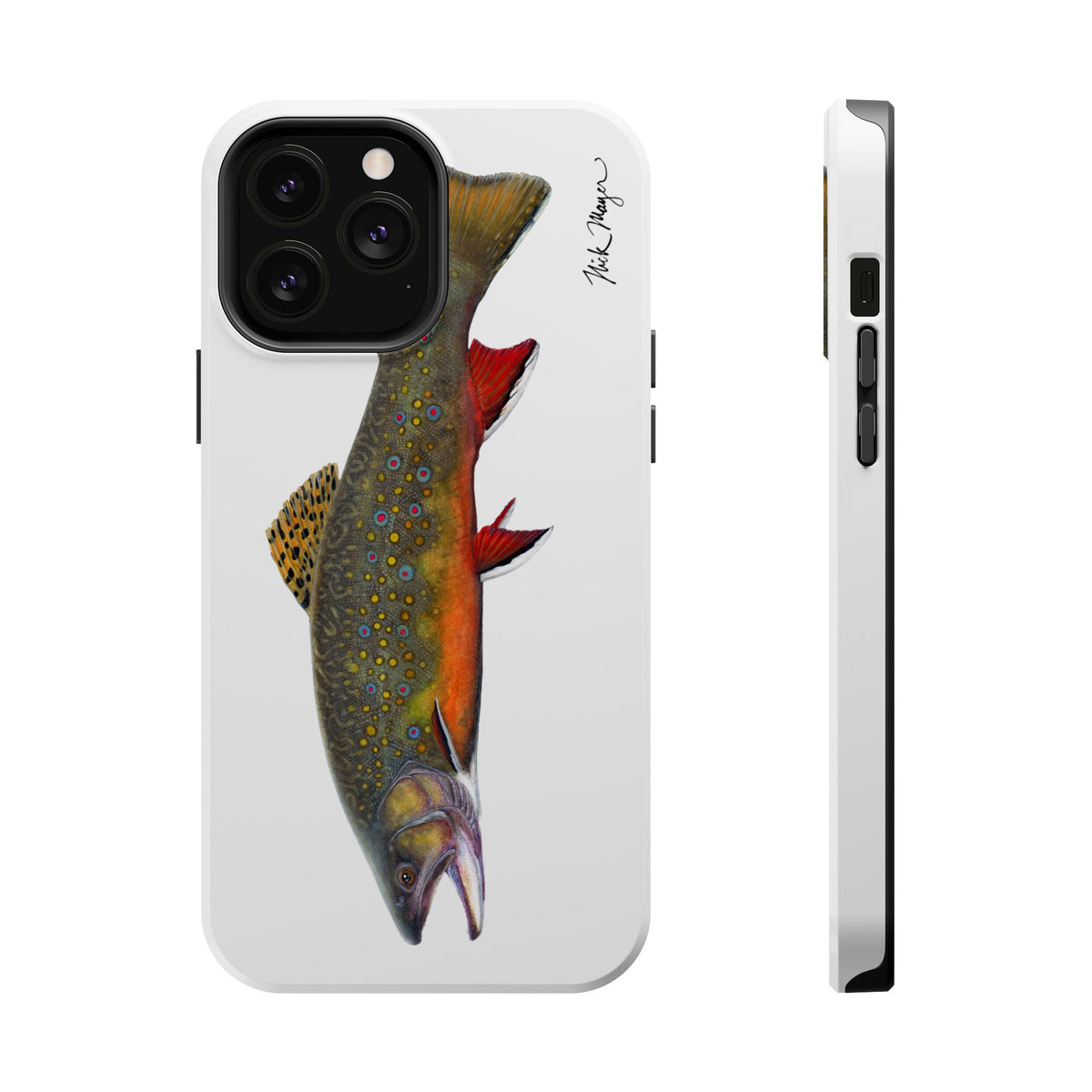 Brook Trout MagSafe White iPhone Case