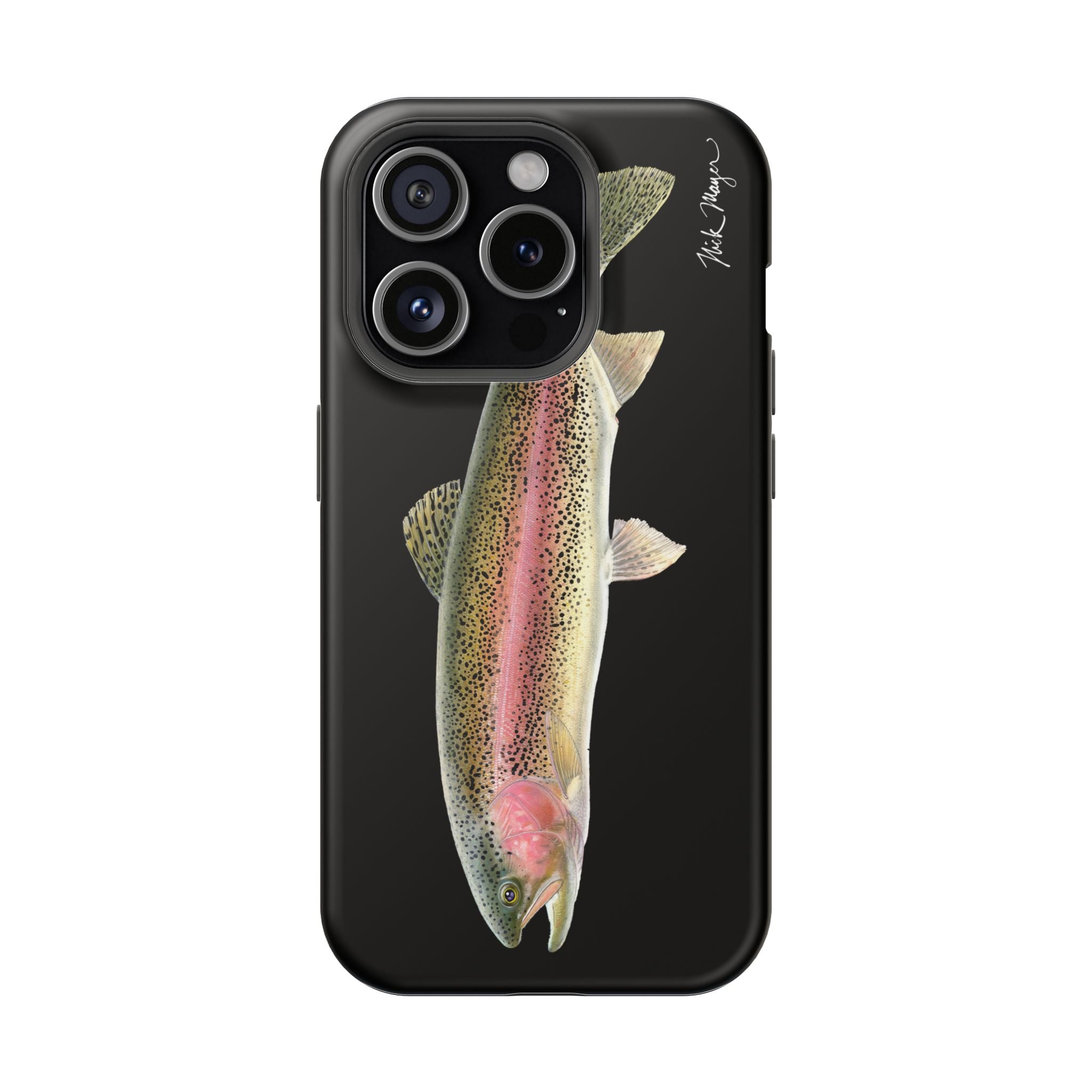 Rainbow Trout MagSafe Black iPhone Case