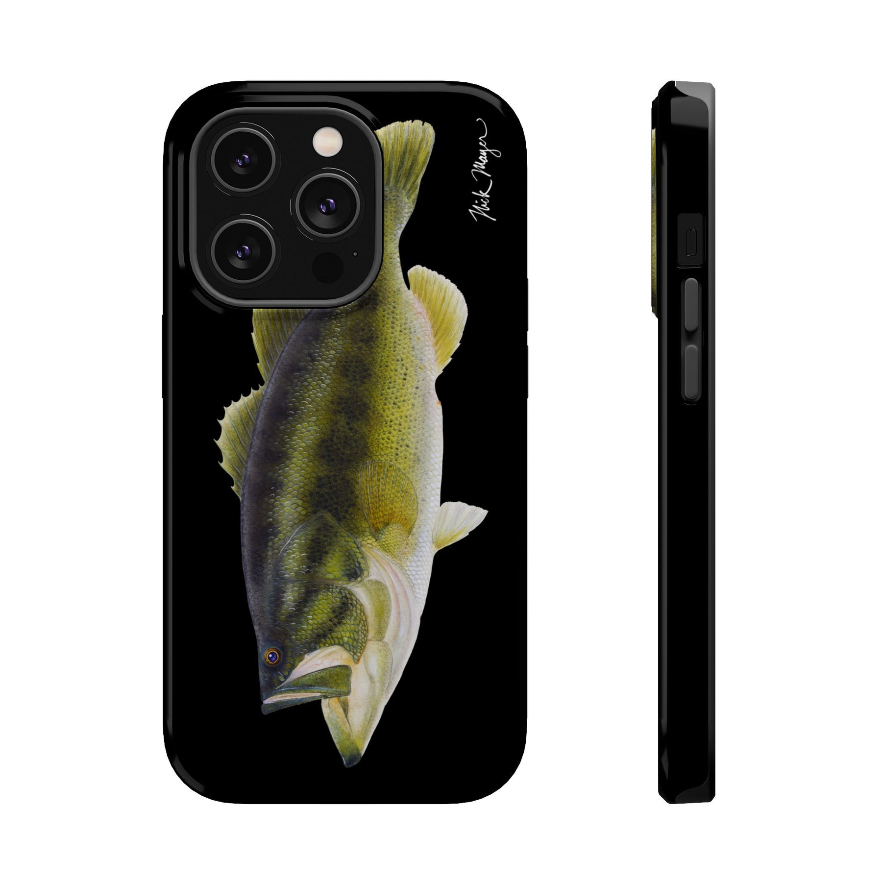 Largemouth Bass MagSafe Black iPhone Case