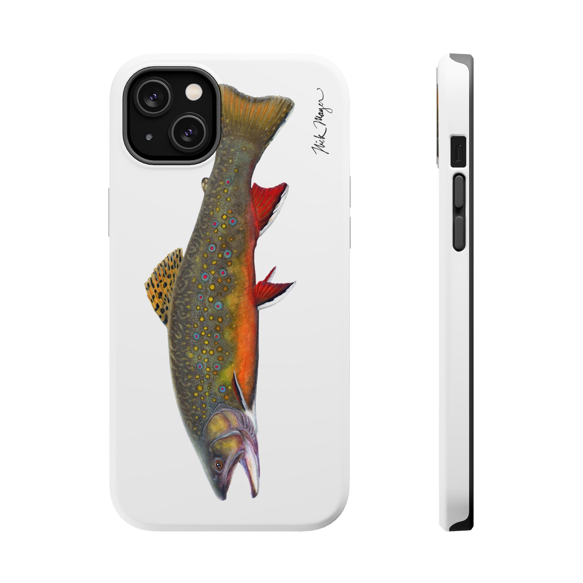 Brook Trout MagSafe White iPhone Case