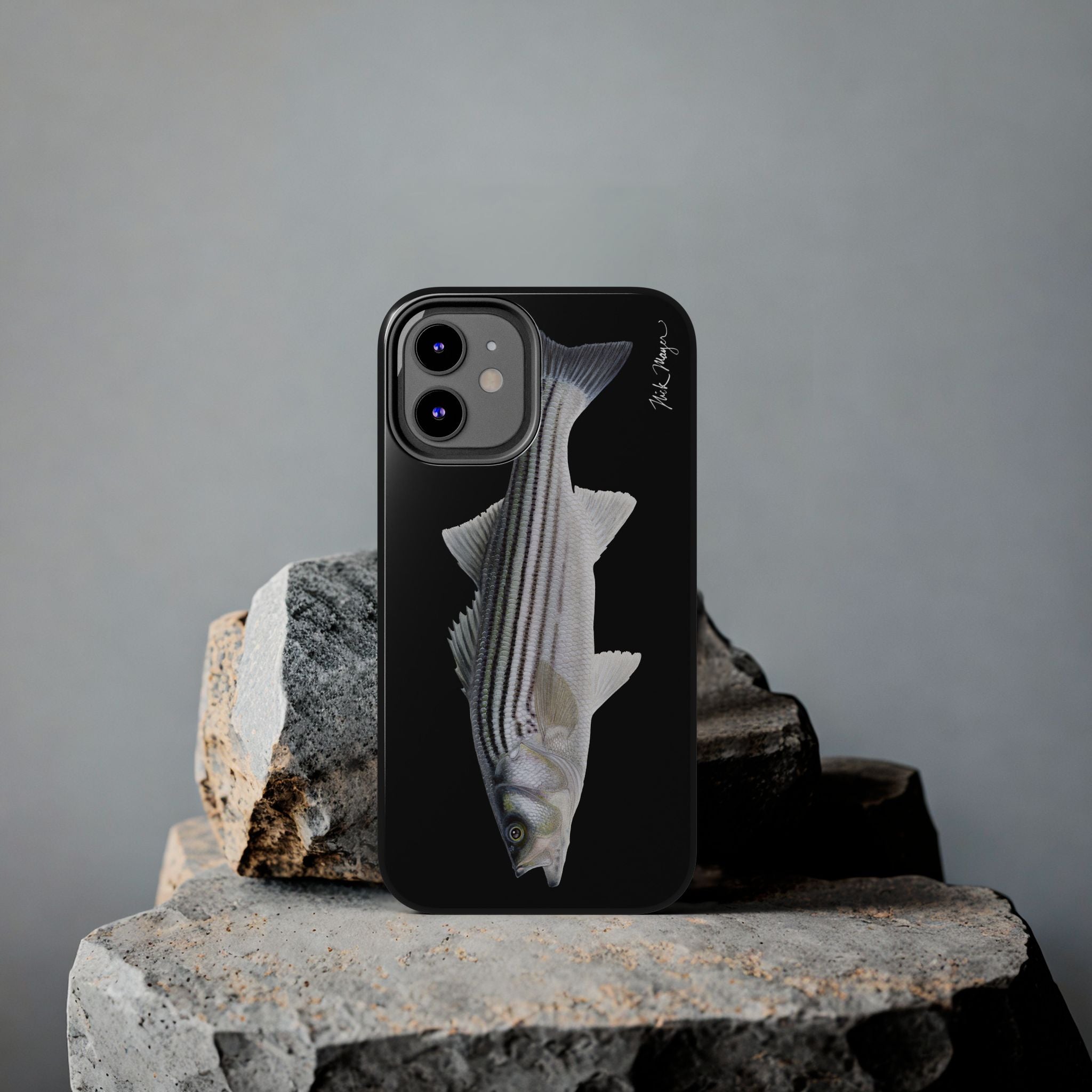 Schoolie Striper Black Phone Case (iPhone)