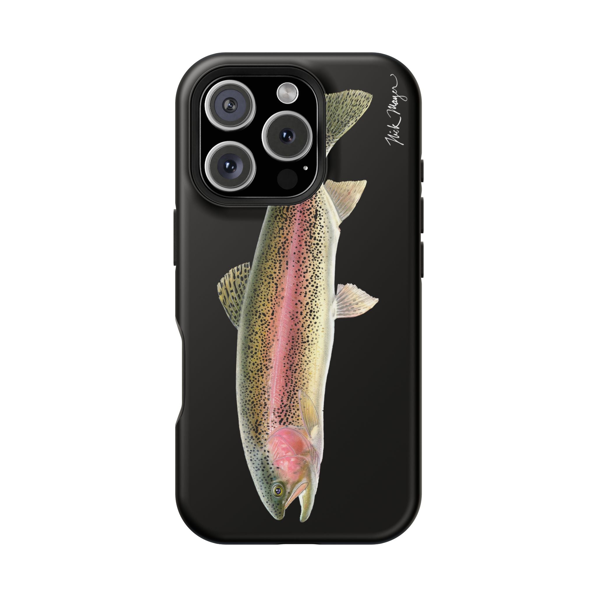 Rainbow Trout MagSafe Black iPhone Case