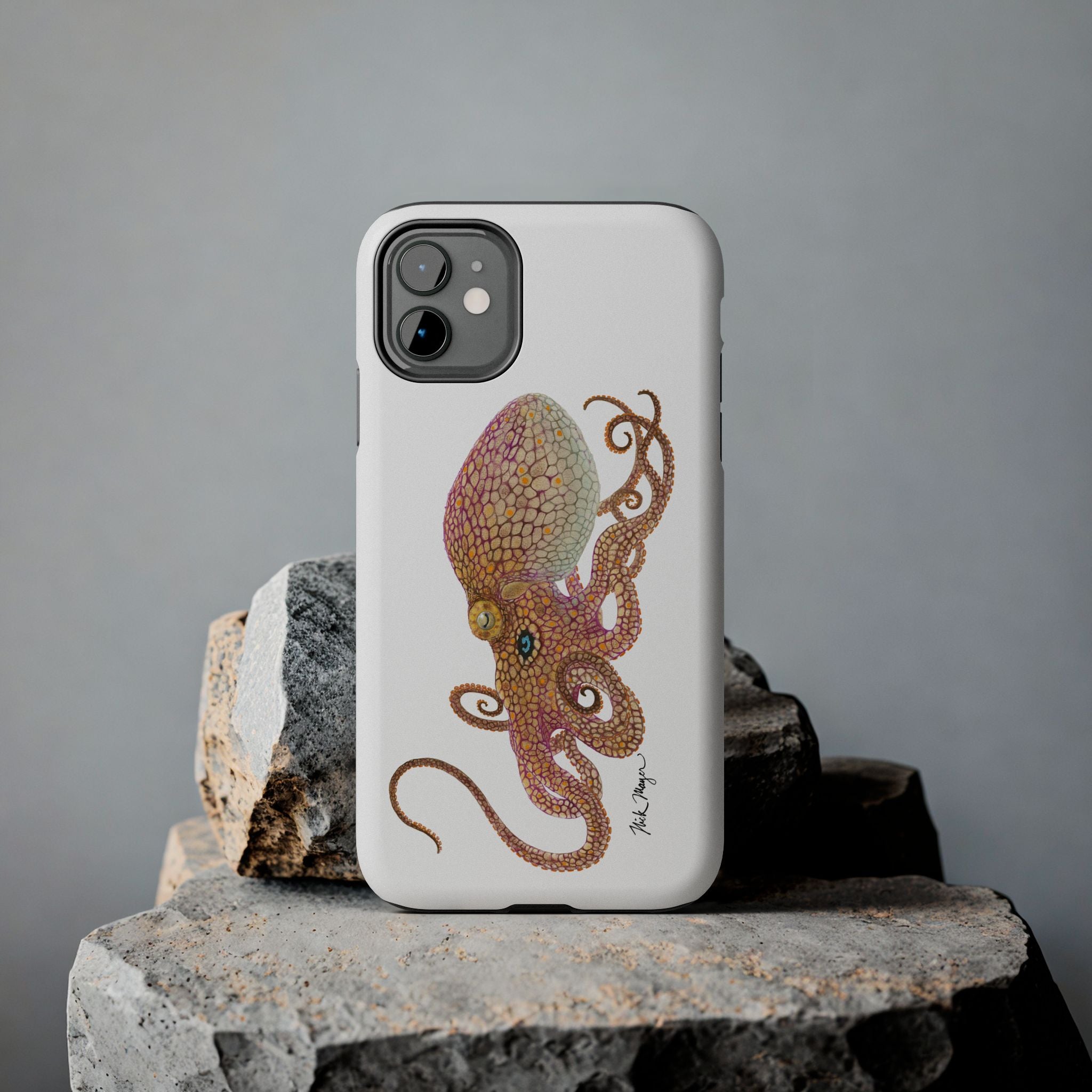 Two Spot Octopus White Phone Case (iPhone)