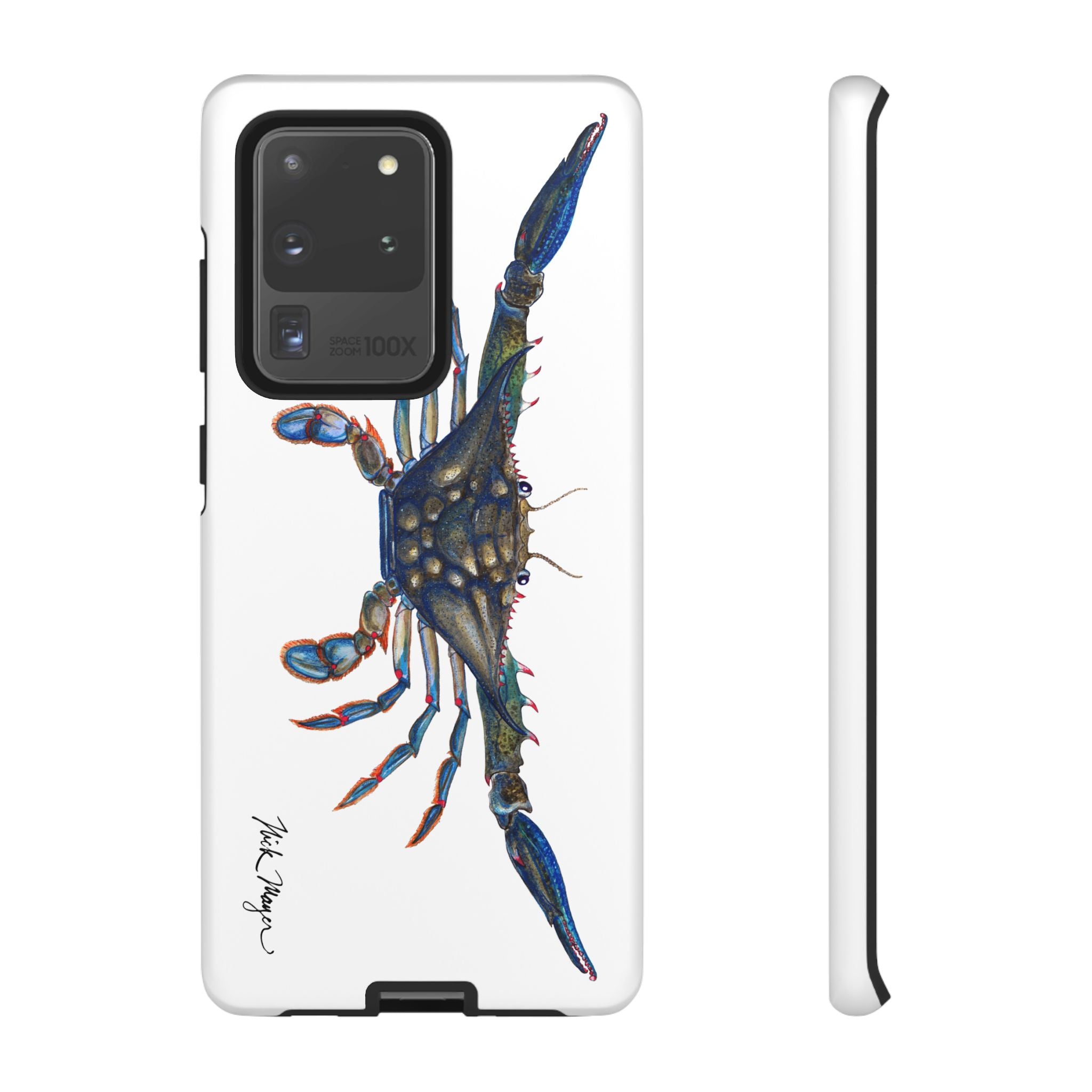 Blue Crab White Phone Case (Samsung)