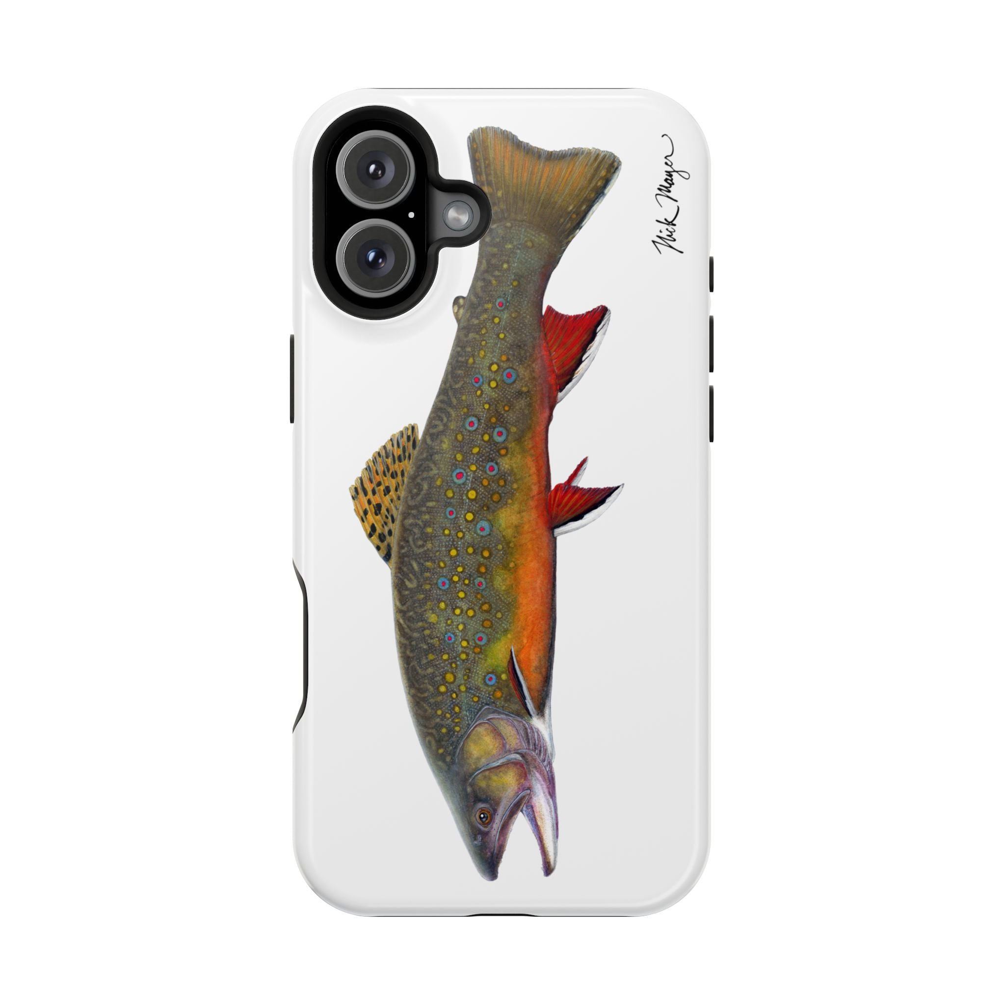 Brook Trout MagSafe White iPhone Case