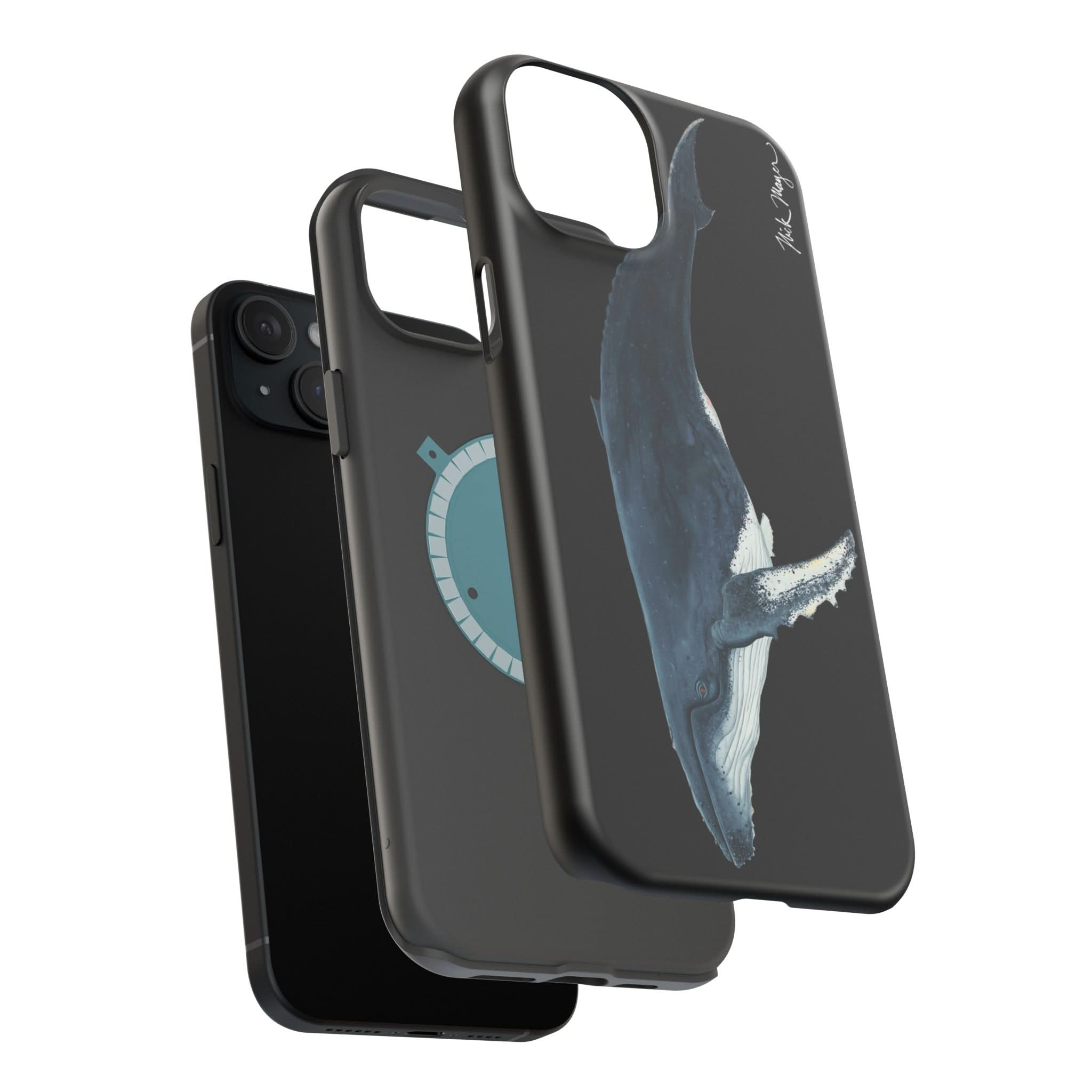 Humpback Whale MagSafe Black iPhone Case