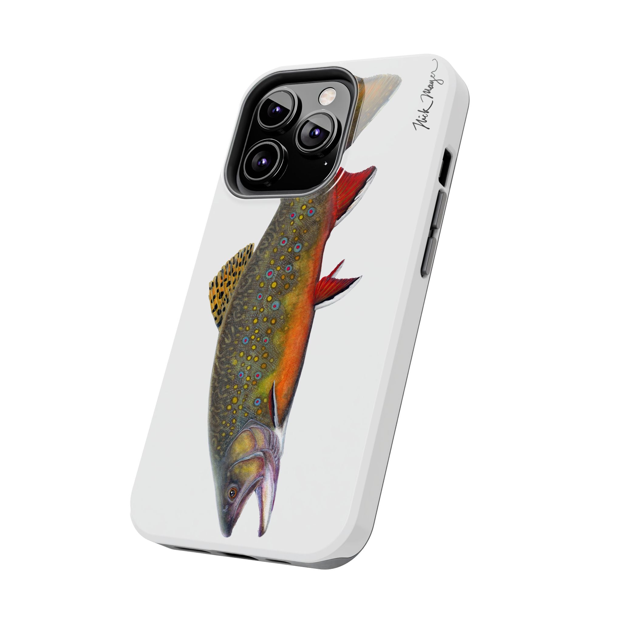 Brook Trout White Phone Case (iPhone)