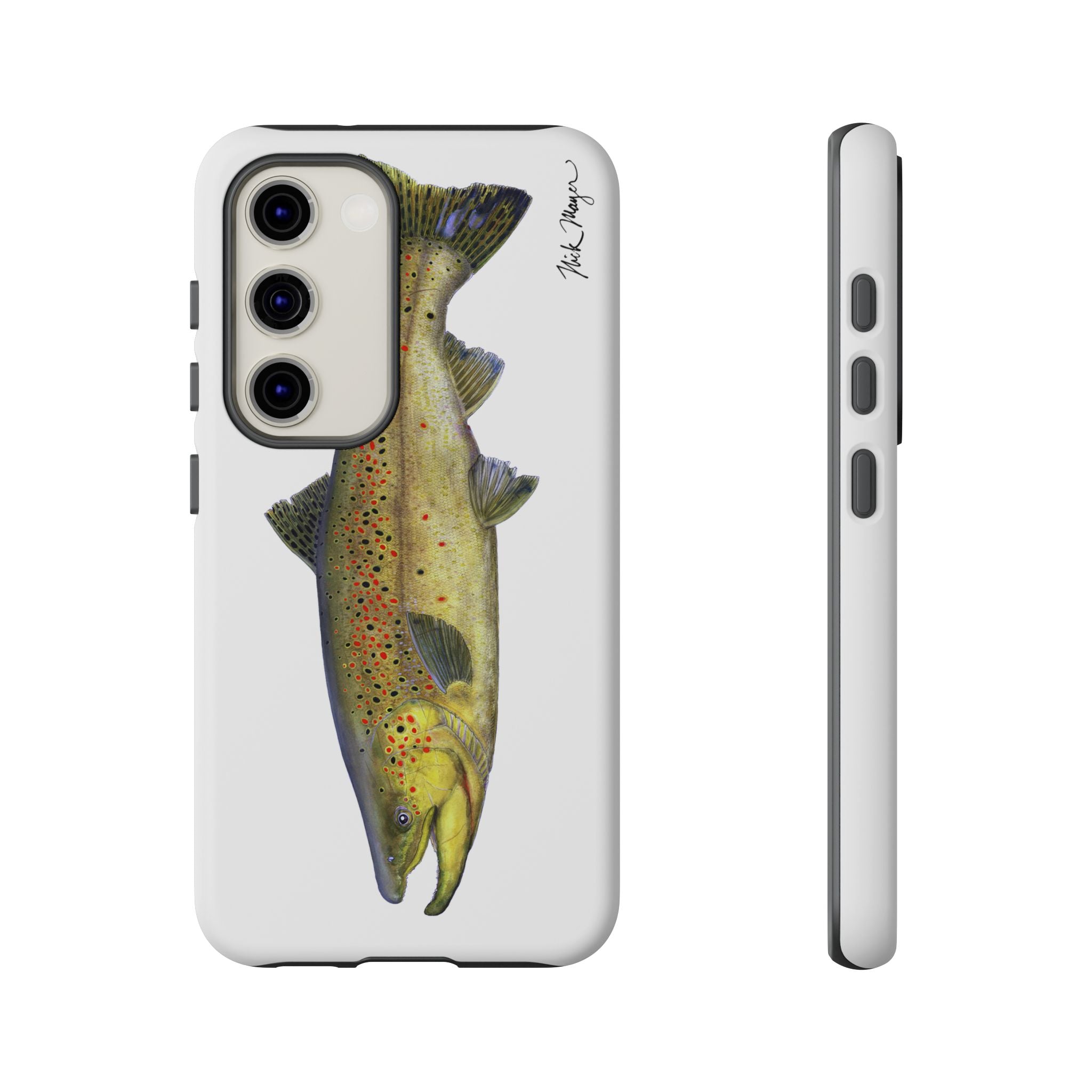 Brown Trout White Phone Case (Samsung)