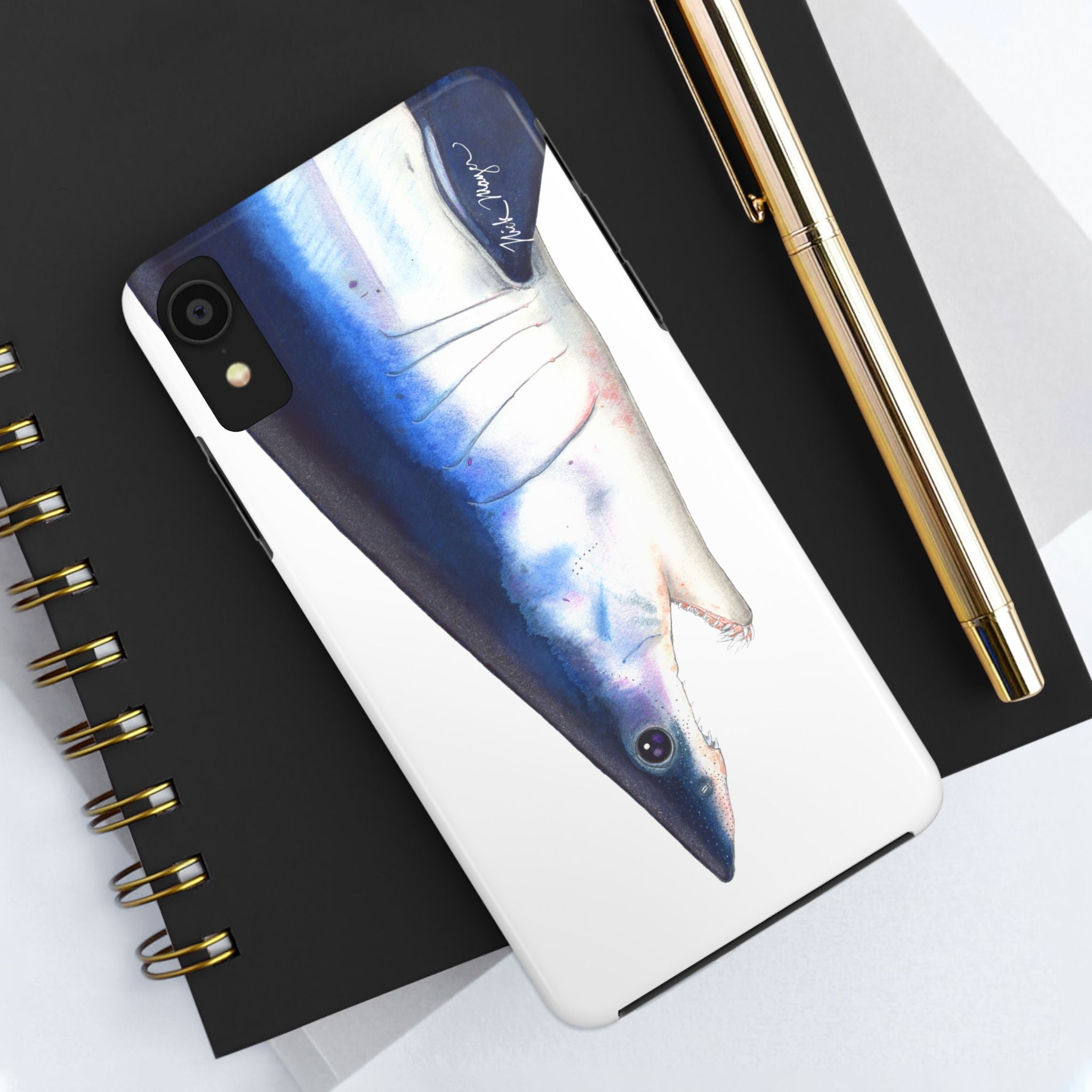 Mako Shark Face White Phone Case (iPhone)