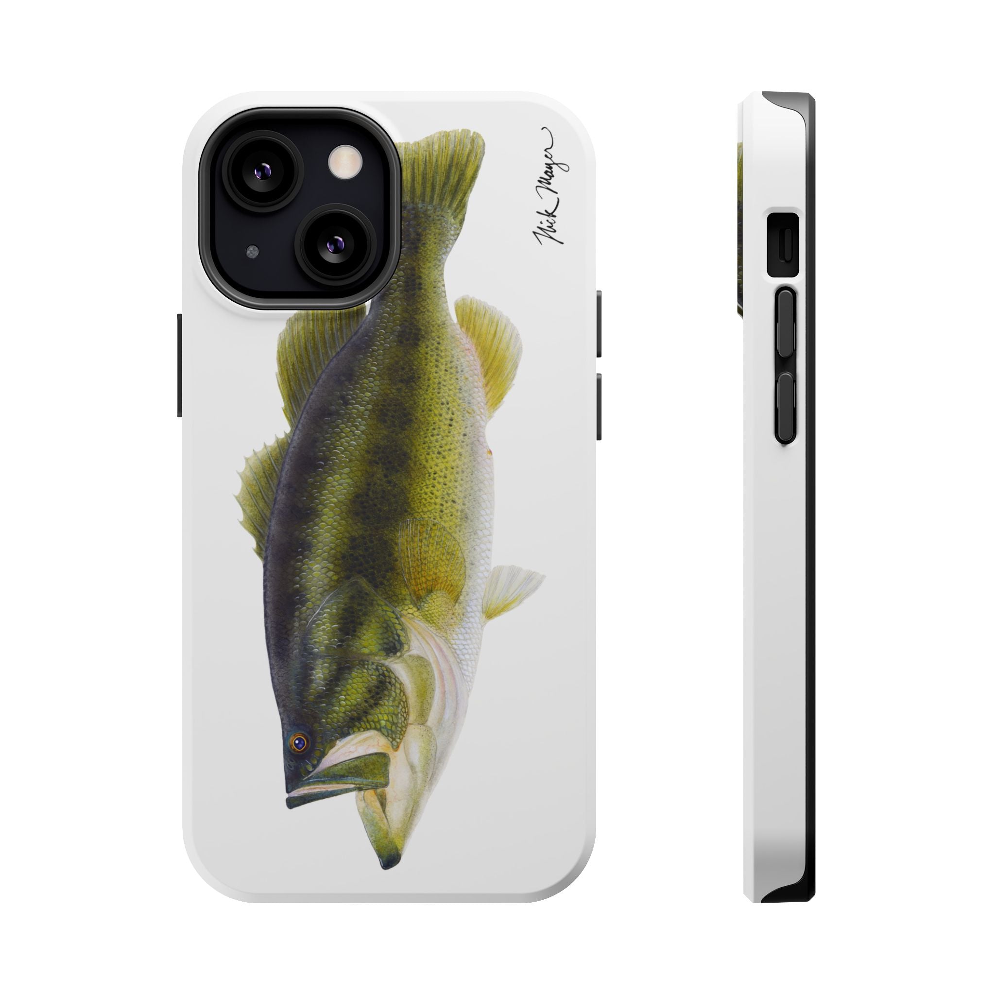 Largemouth Bass MagSafe White iPhone Case