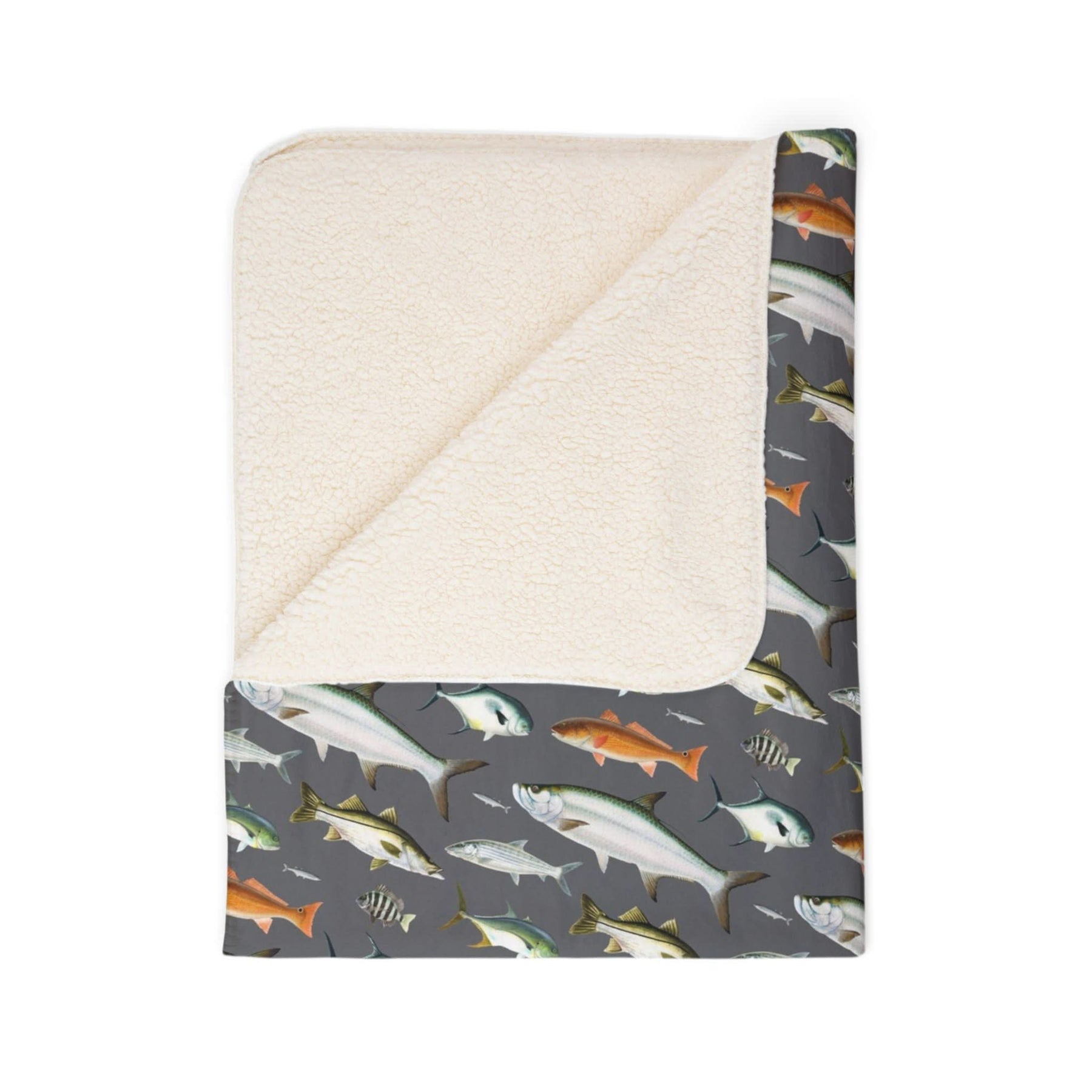 Southern Flats Fish Super Soft Fleece Sherpa Blanket