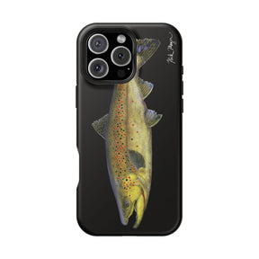 Brown Trout MagSafe Black iPhone Case