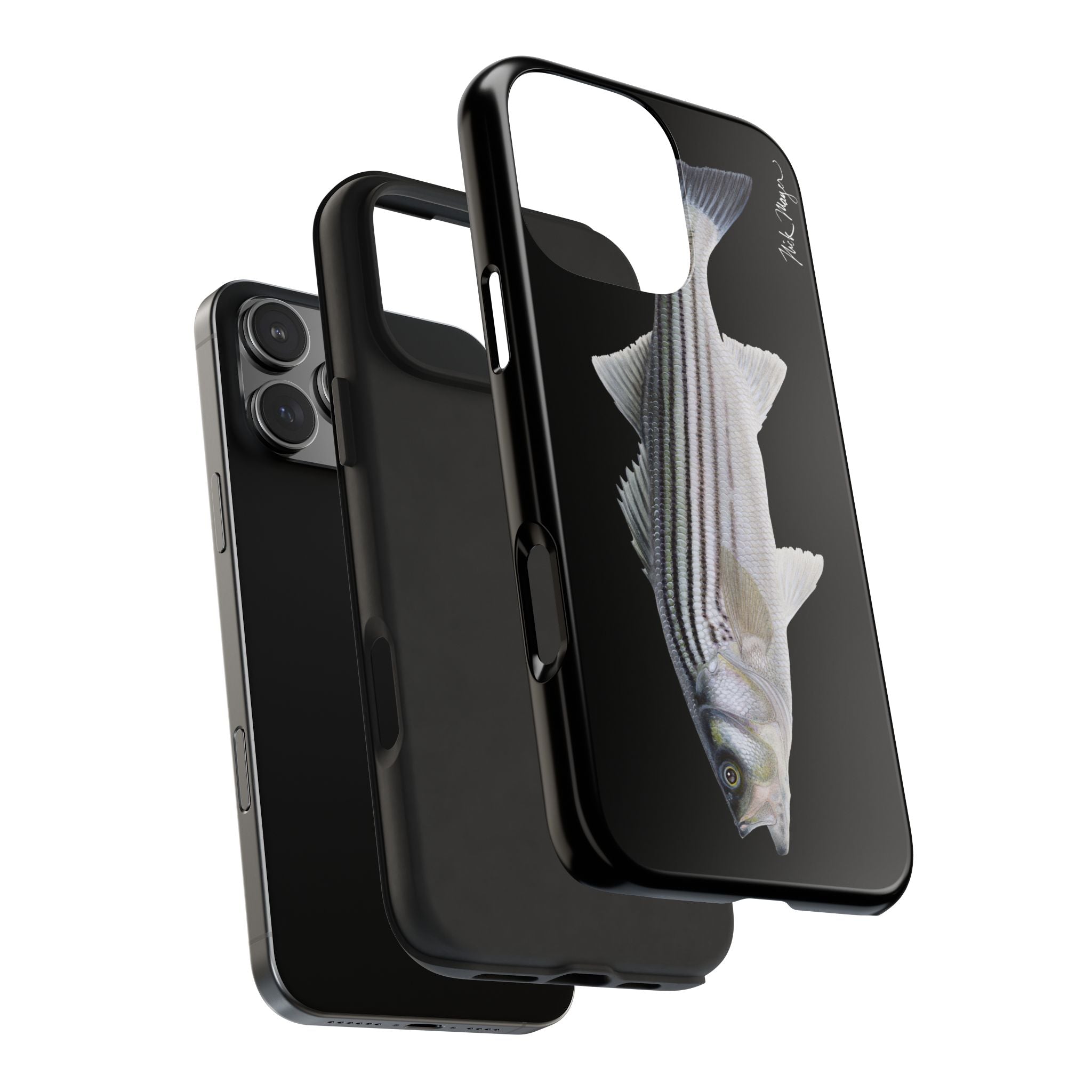 Schoolie Striper Black Phone Case (iPhone)