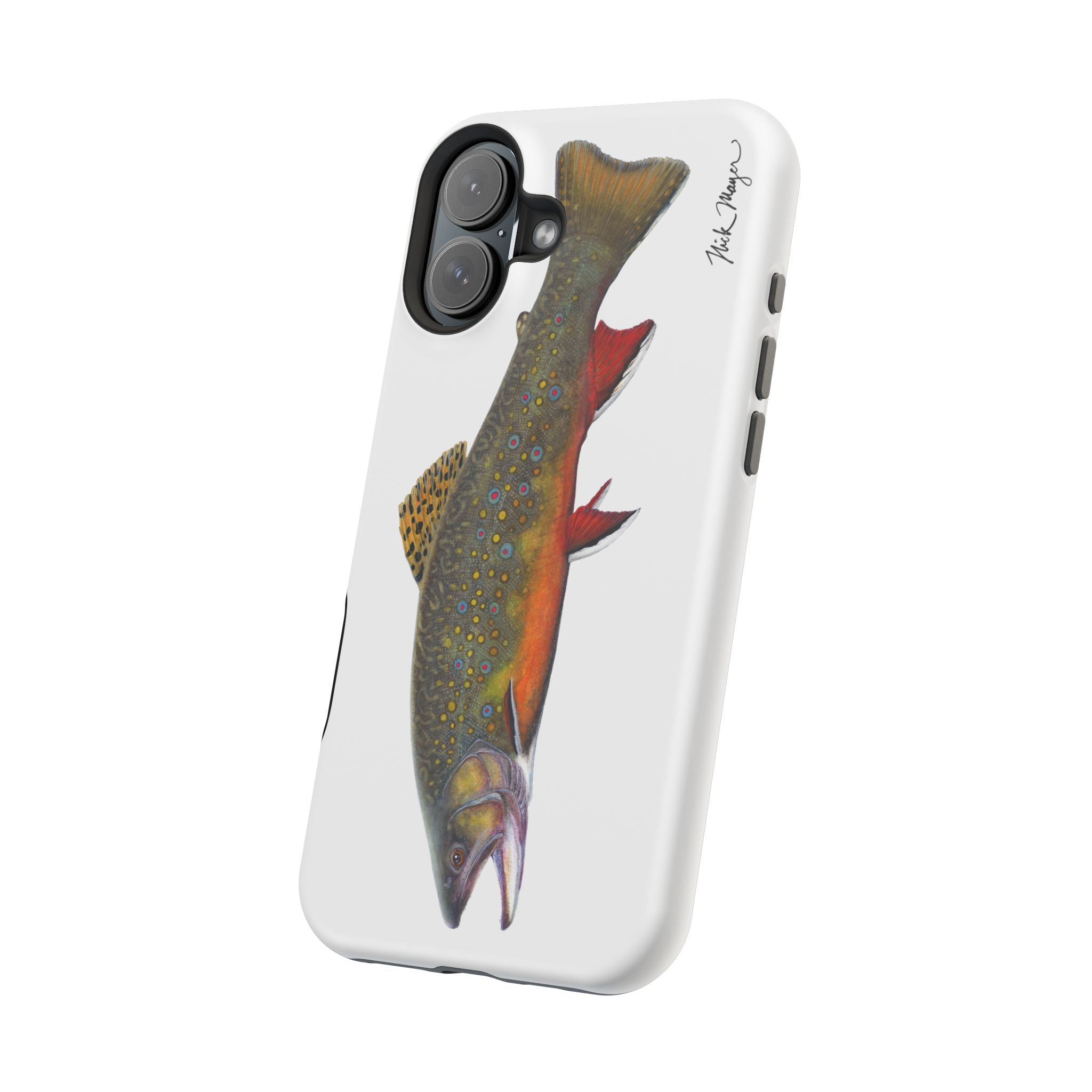 Brook Trout MagSafe White iPhone Case