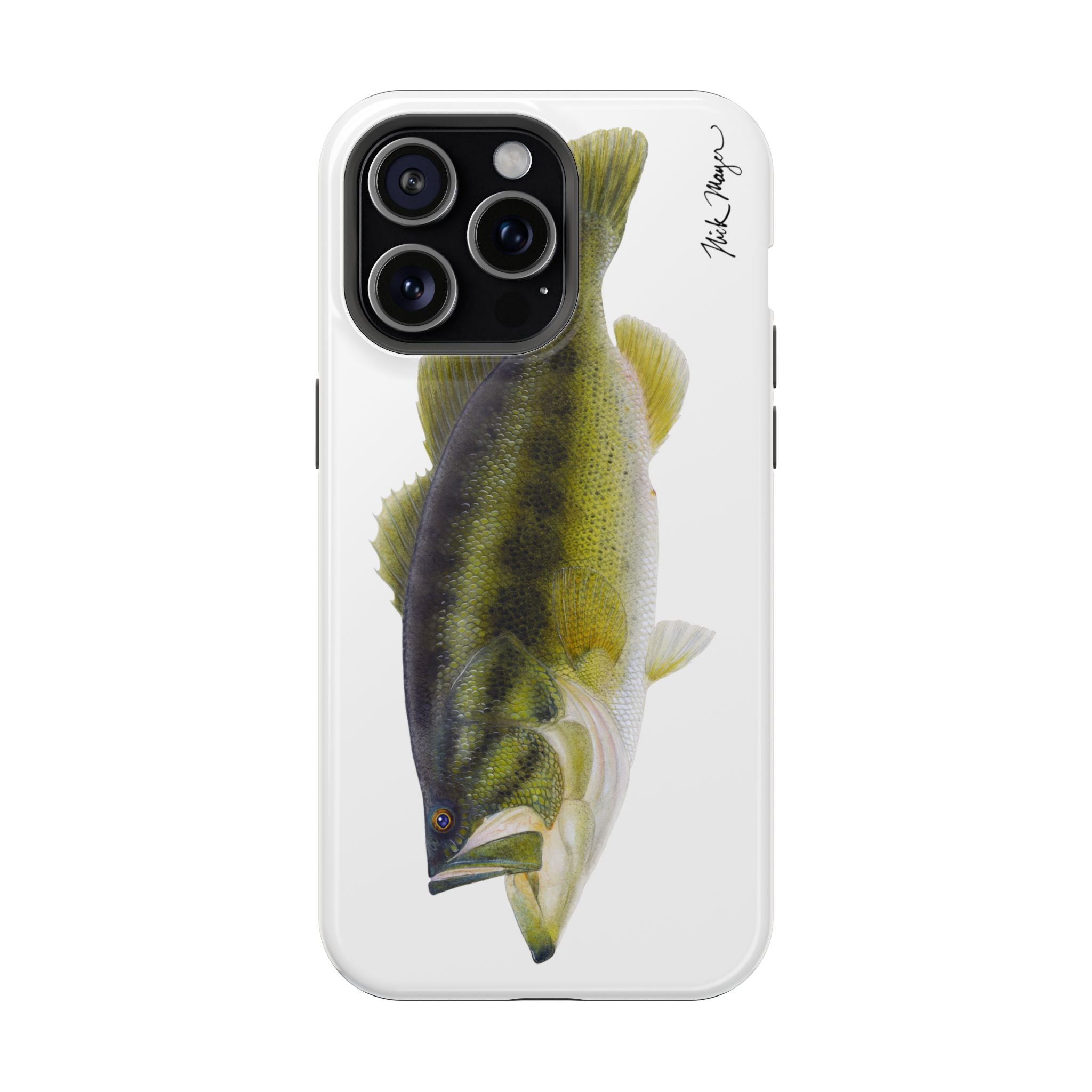 Largemouth Bass MagSafe White iPhone Case