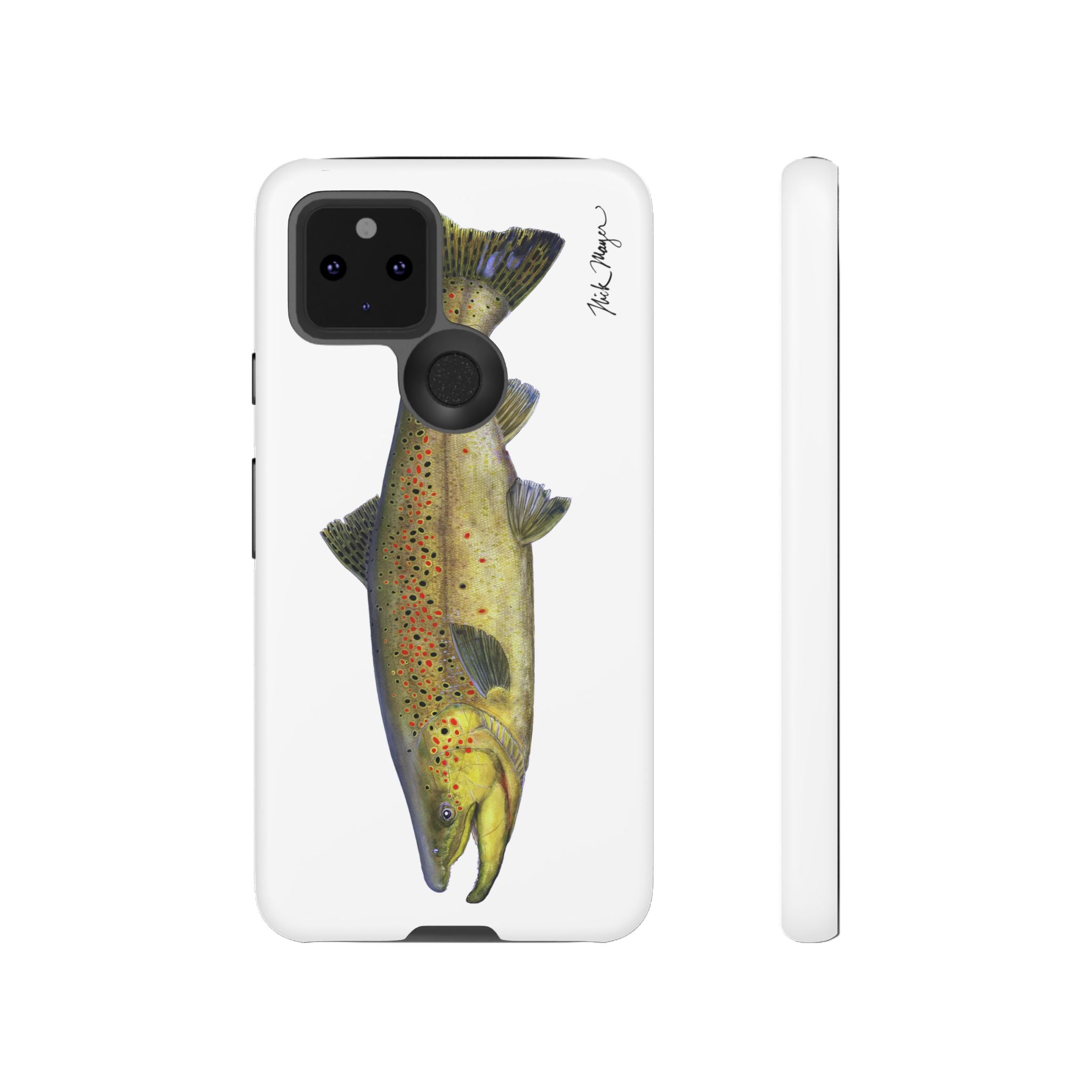 Brown Trout White Phone Case (Samsung)