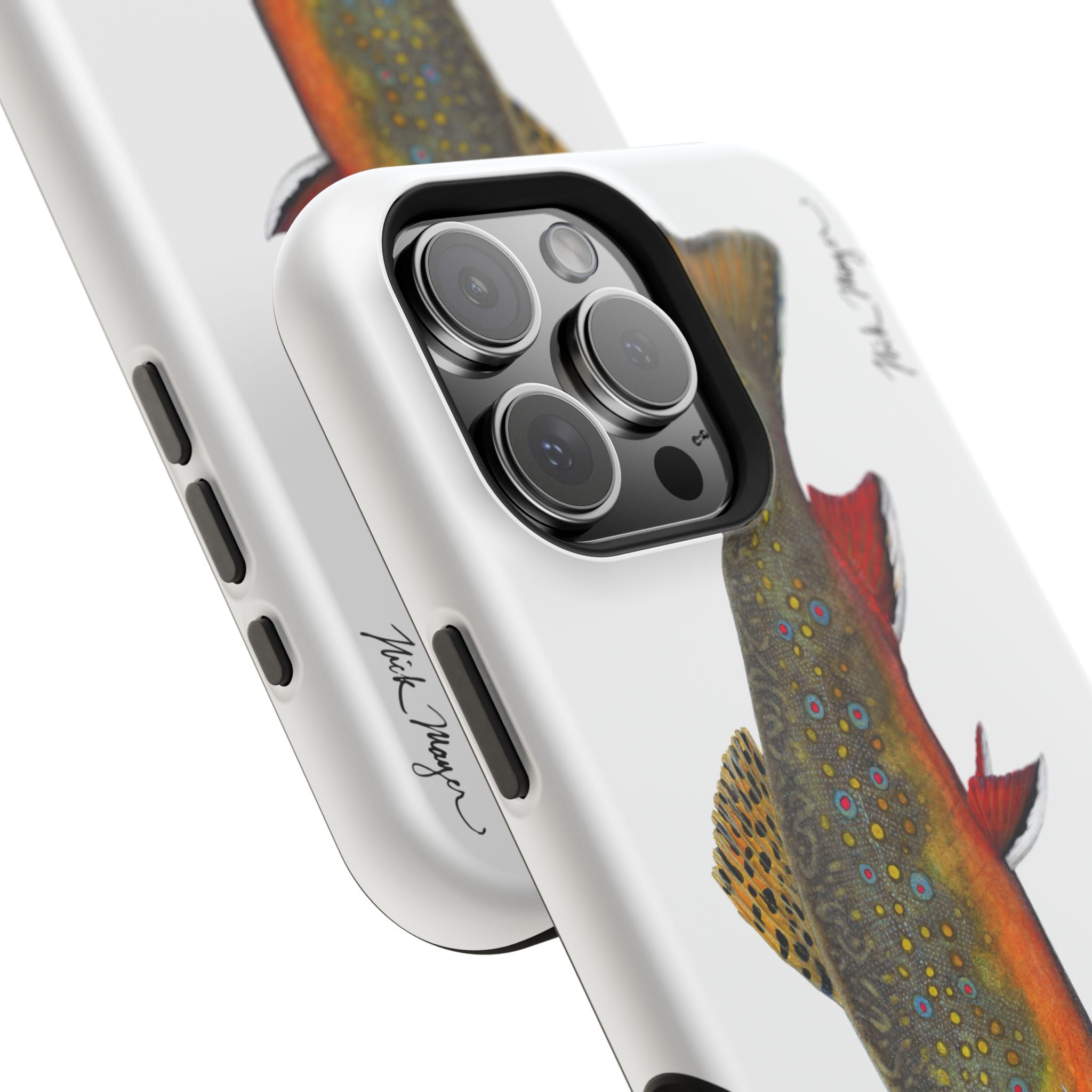 Brook Trout MagSafe White iPhone Case