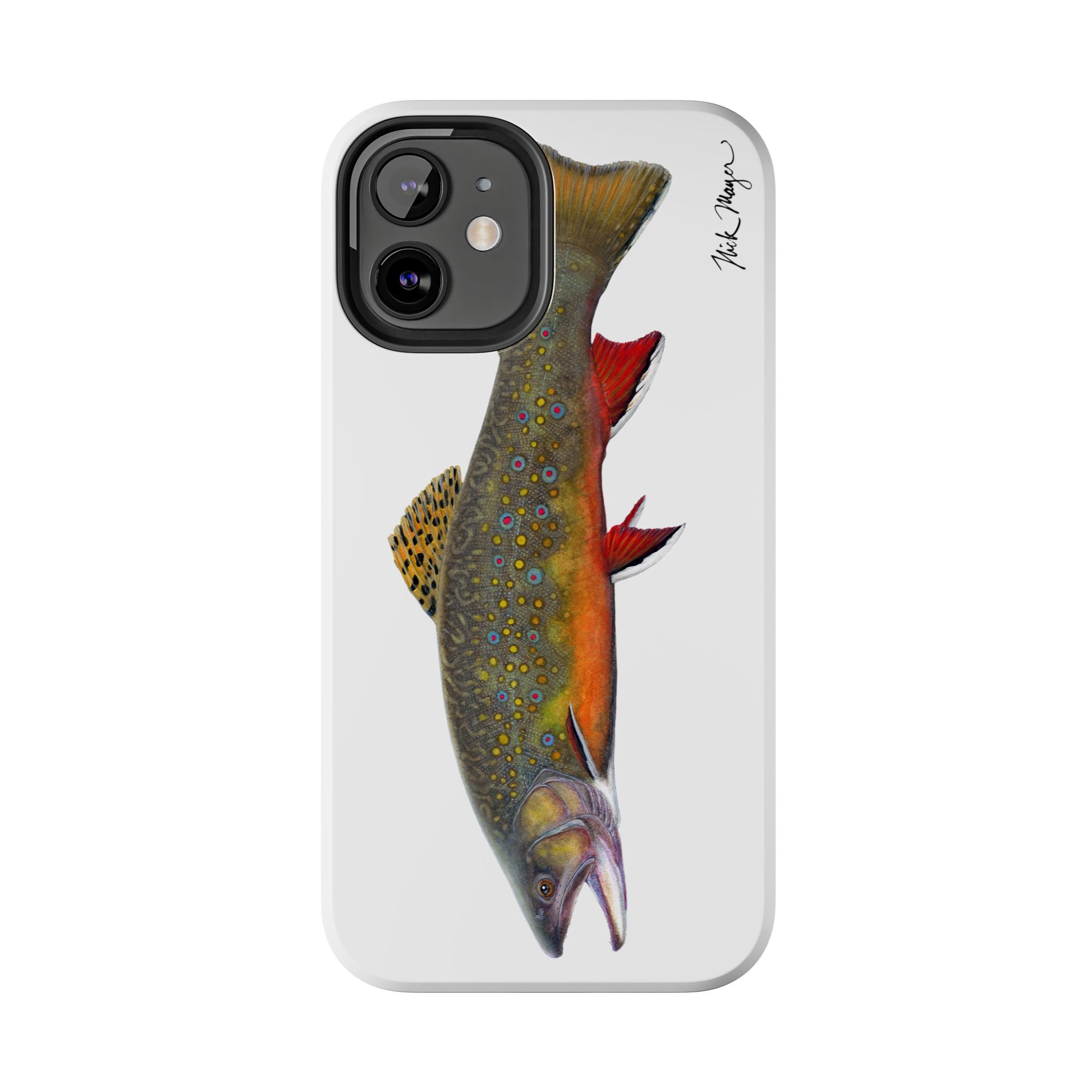 Brook Trout White Phone Case (iPhone)