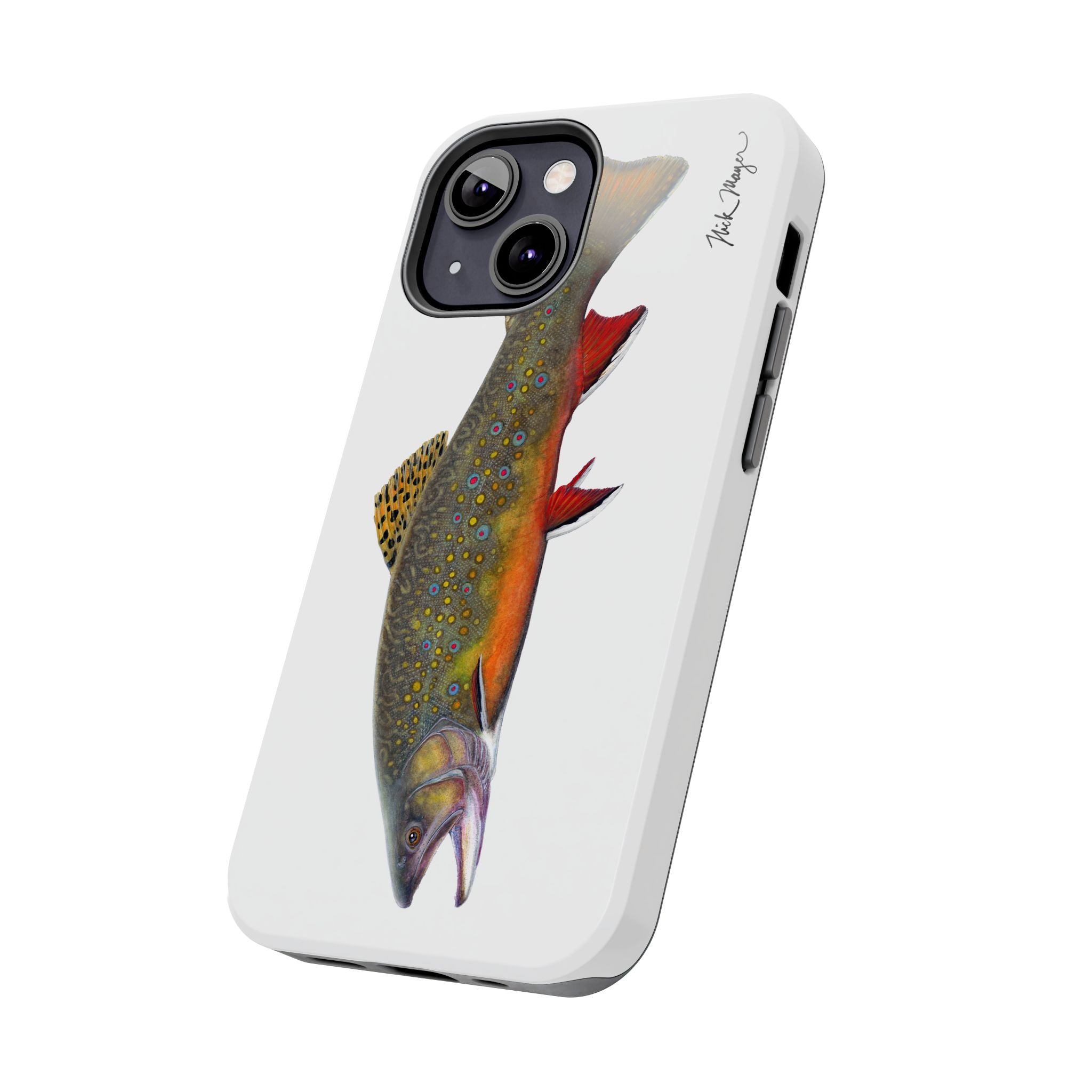 Brook Trout White Phone Case (iPhone)