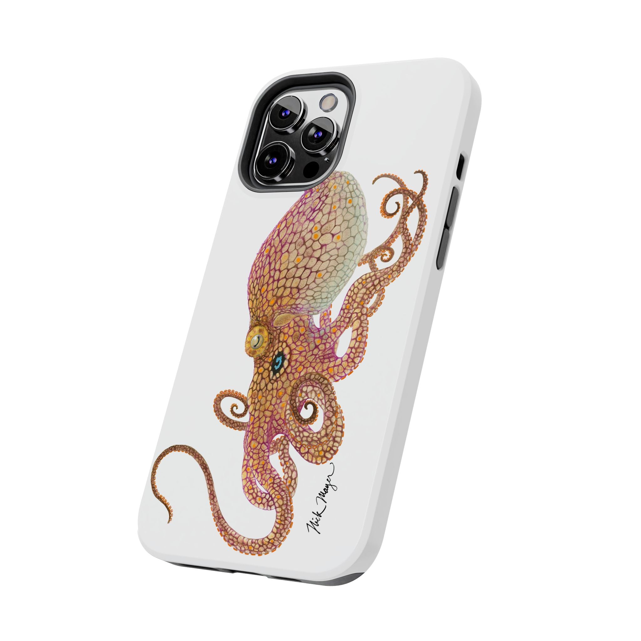 Two Spot Octopus White Phone Case (iPhone)