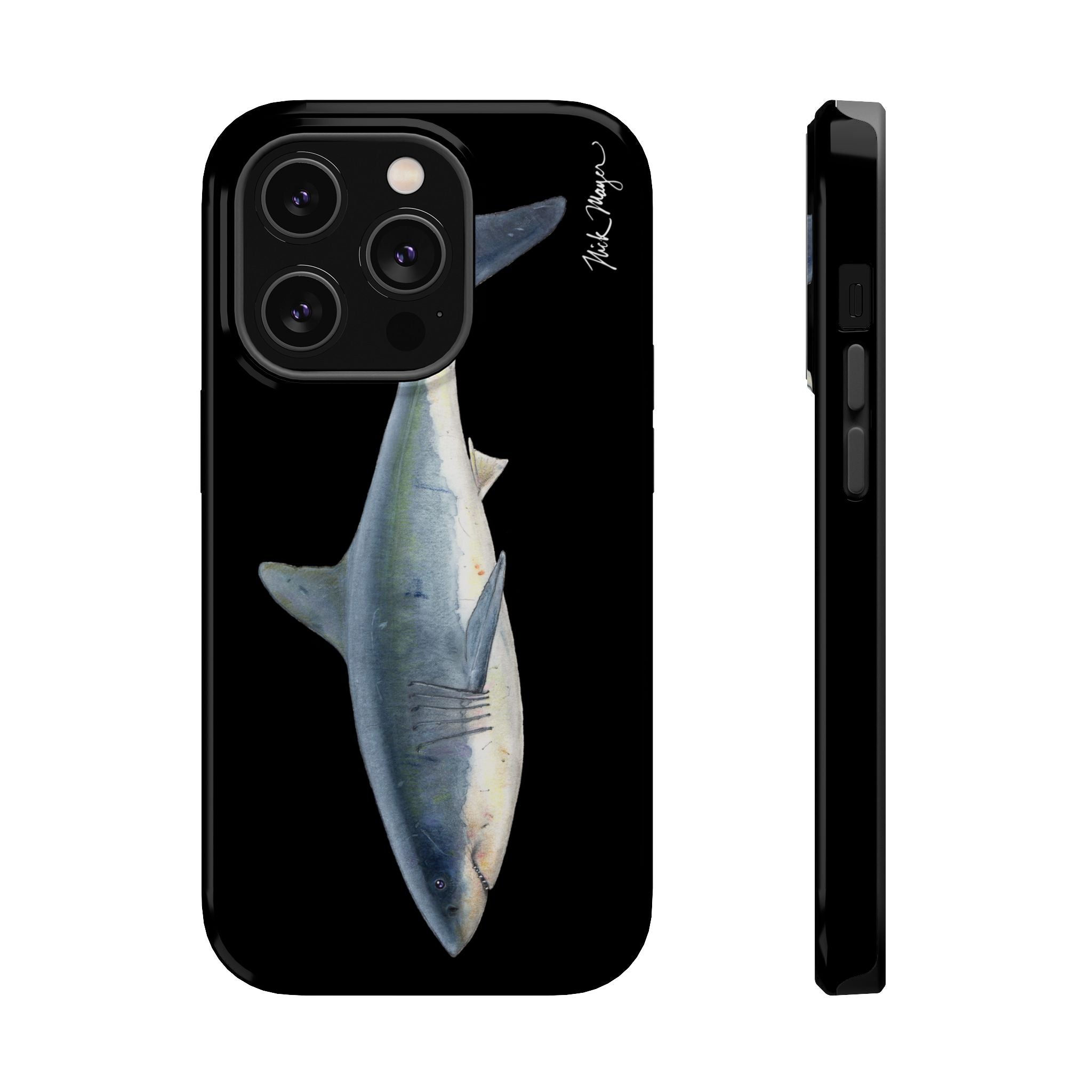 Great White Shark Black MagSafe iPhone Case