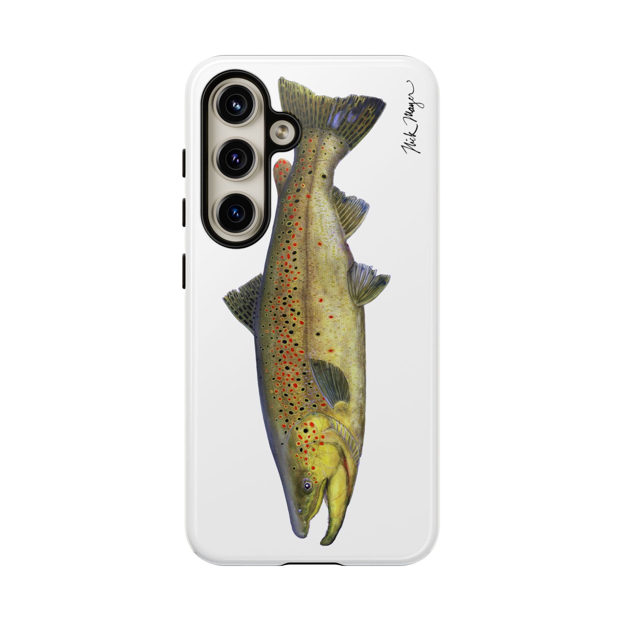 Brown Trout White Phone Case (Samsung)