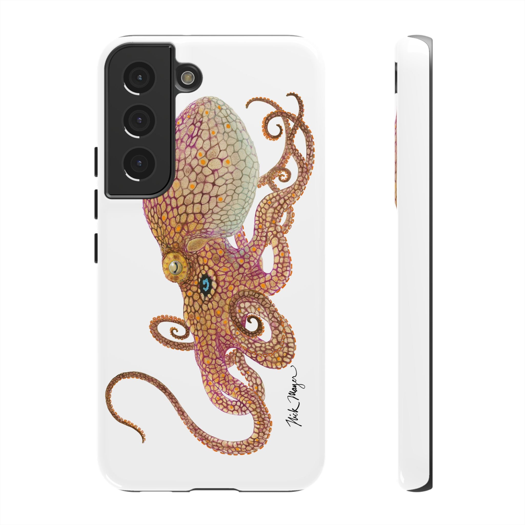 Two Spot Octopus White Phone Case (Samsung)