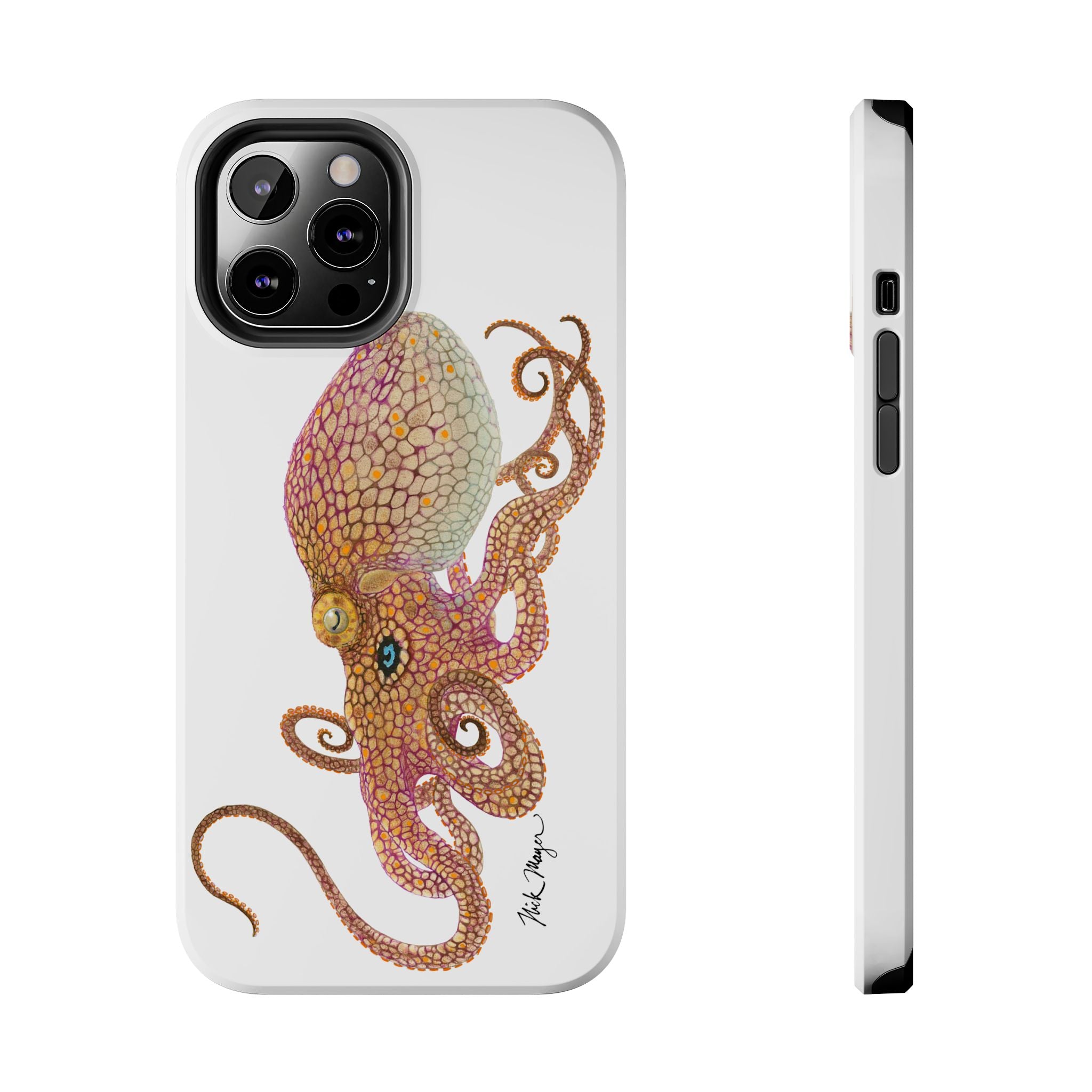 Two Spot Octopus White Phone Case (iPhone)