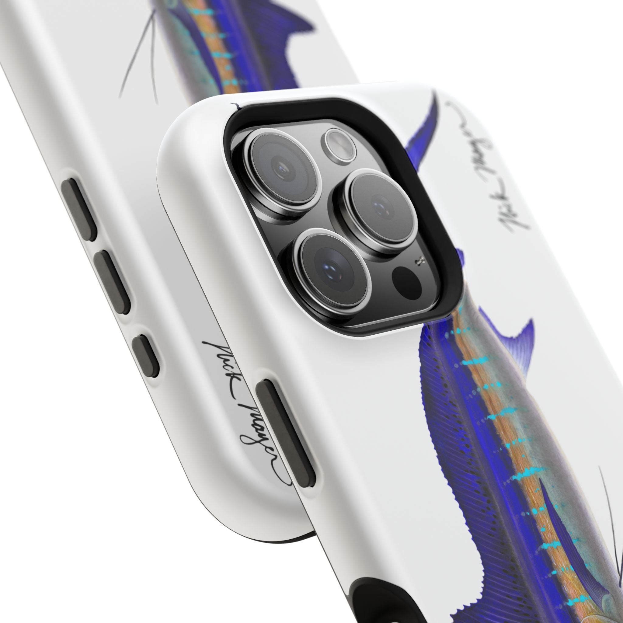 Striped Marlin MagSafe White iPhone Case