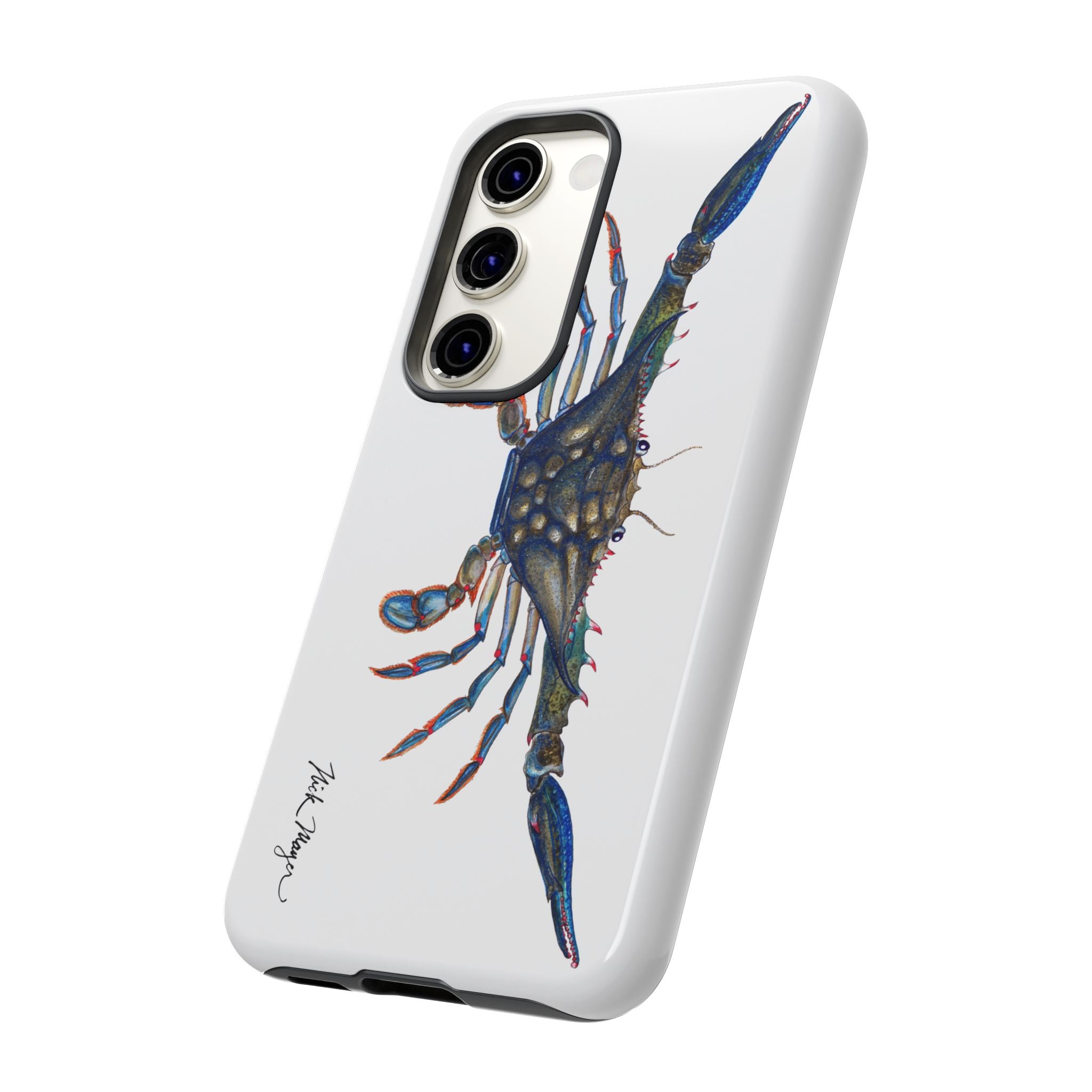 Blue Crab White Phone Case (Samsung)