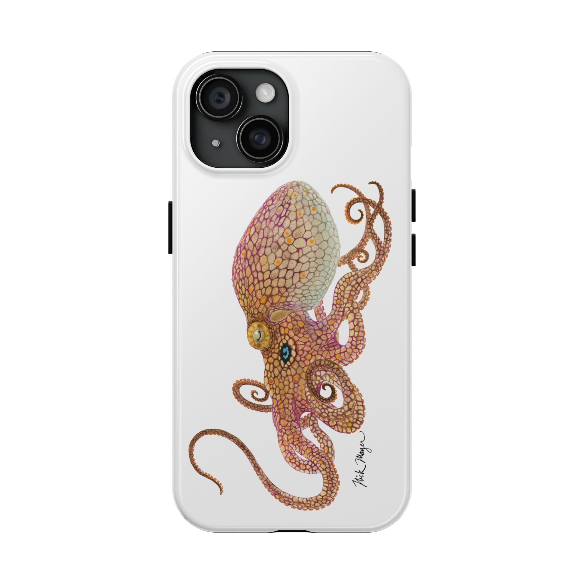 Two Spot Octopus White Phone Case (iPhone)