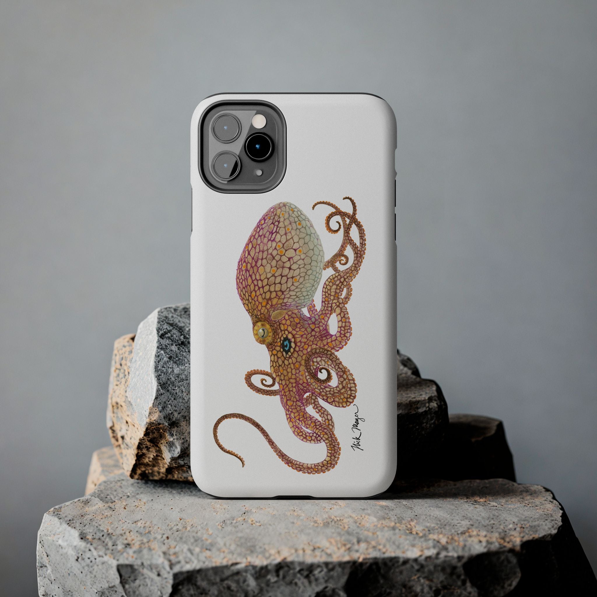 Two Spot Octopus White Phone Case (iPhone)