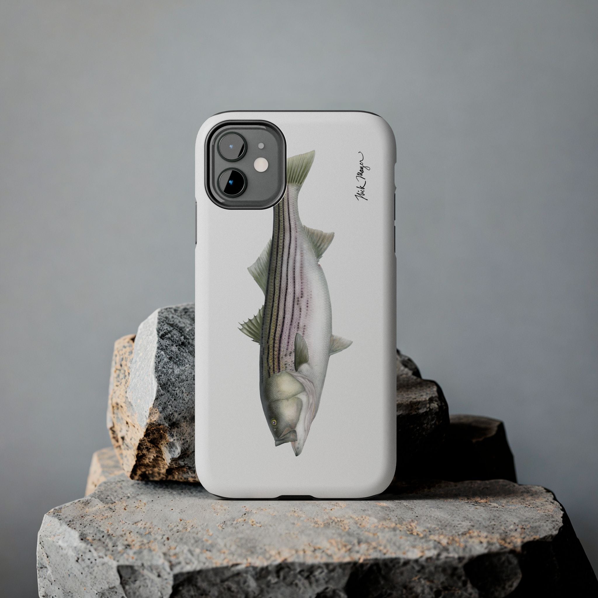 30 lb Striper White Phone Case (iPhone)