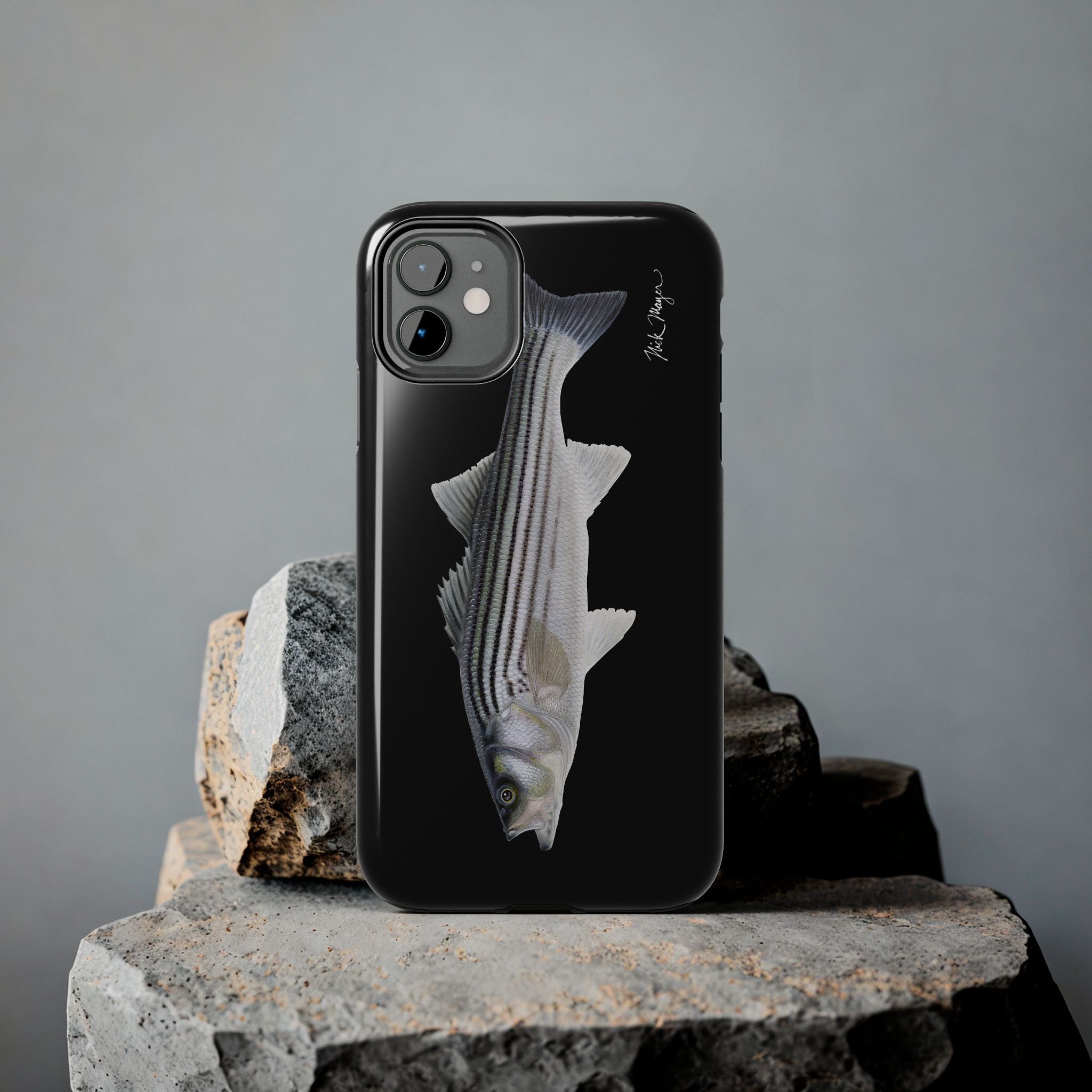 Schoolie Striper Black Phone Case (iPhone)