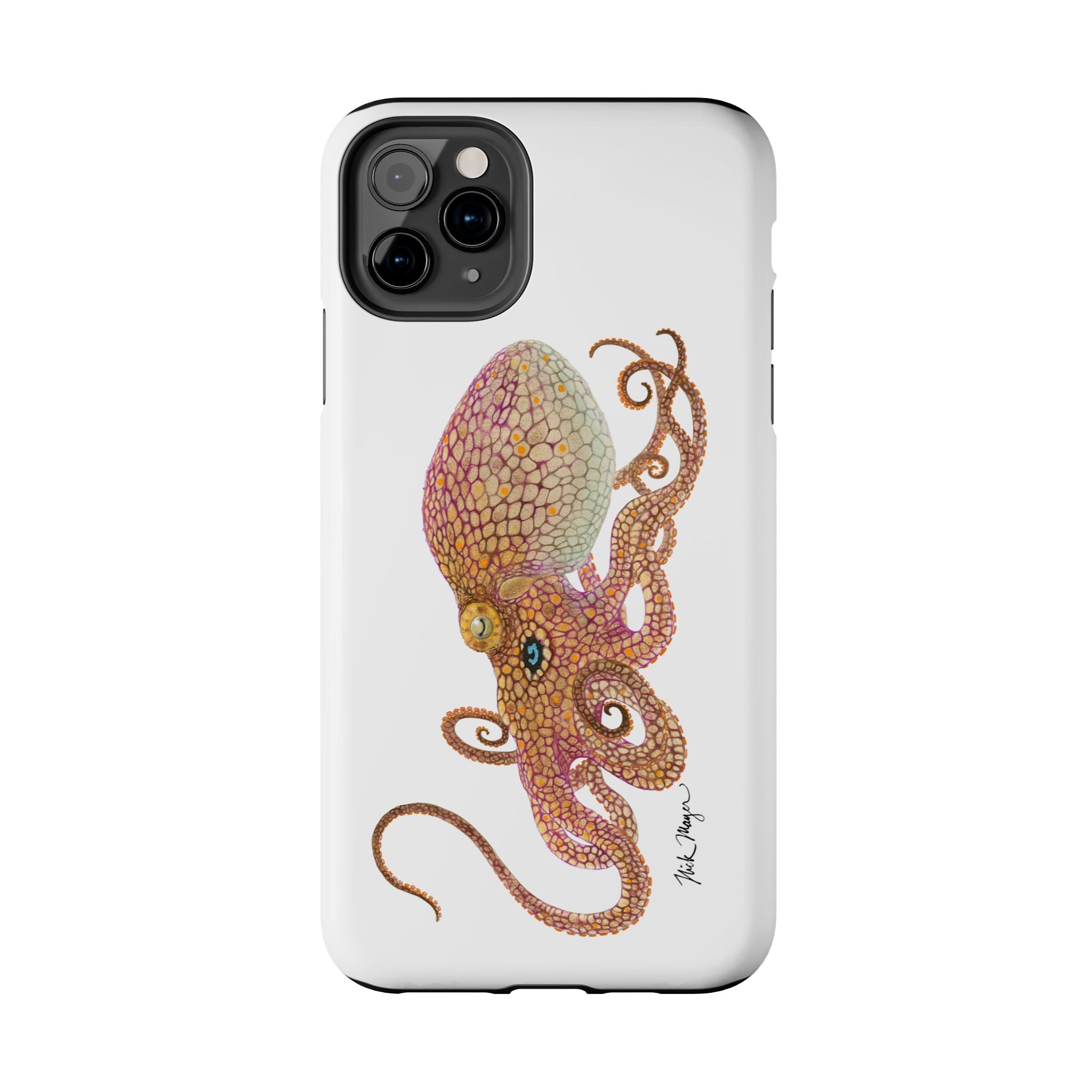 Two Spot Octopus White Phone Case (iPhone)