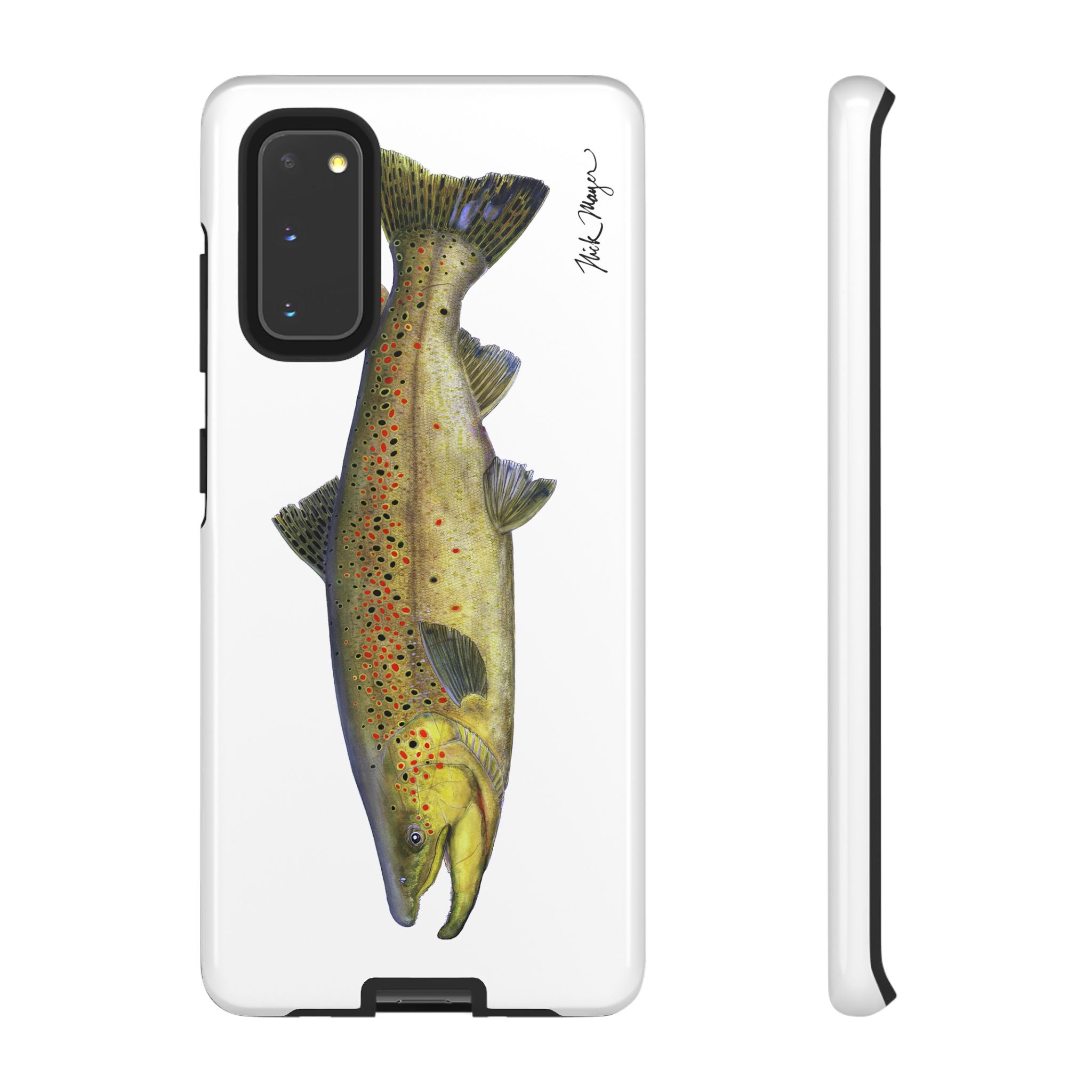 Brown Trout White Phone Case (Samsung)