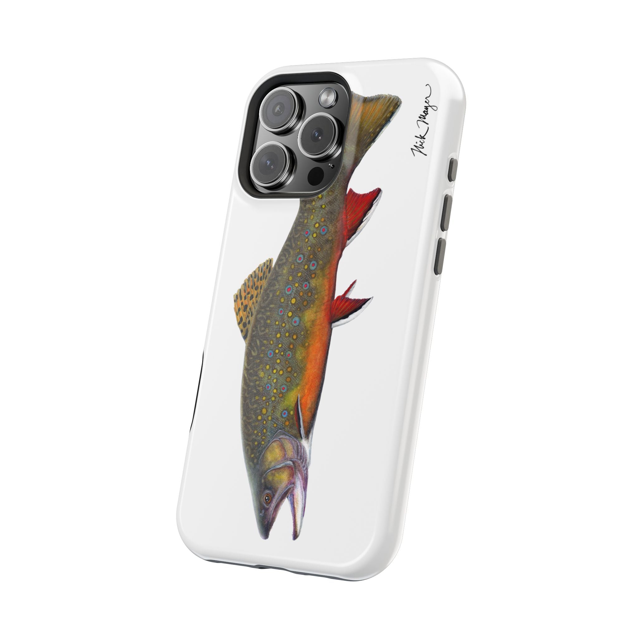 Brook Trout MagSafe White iPhone Case