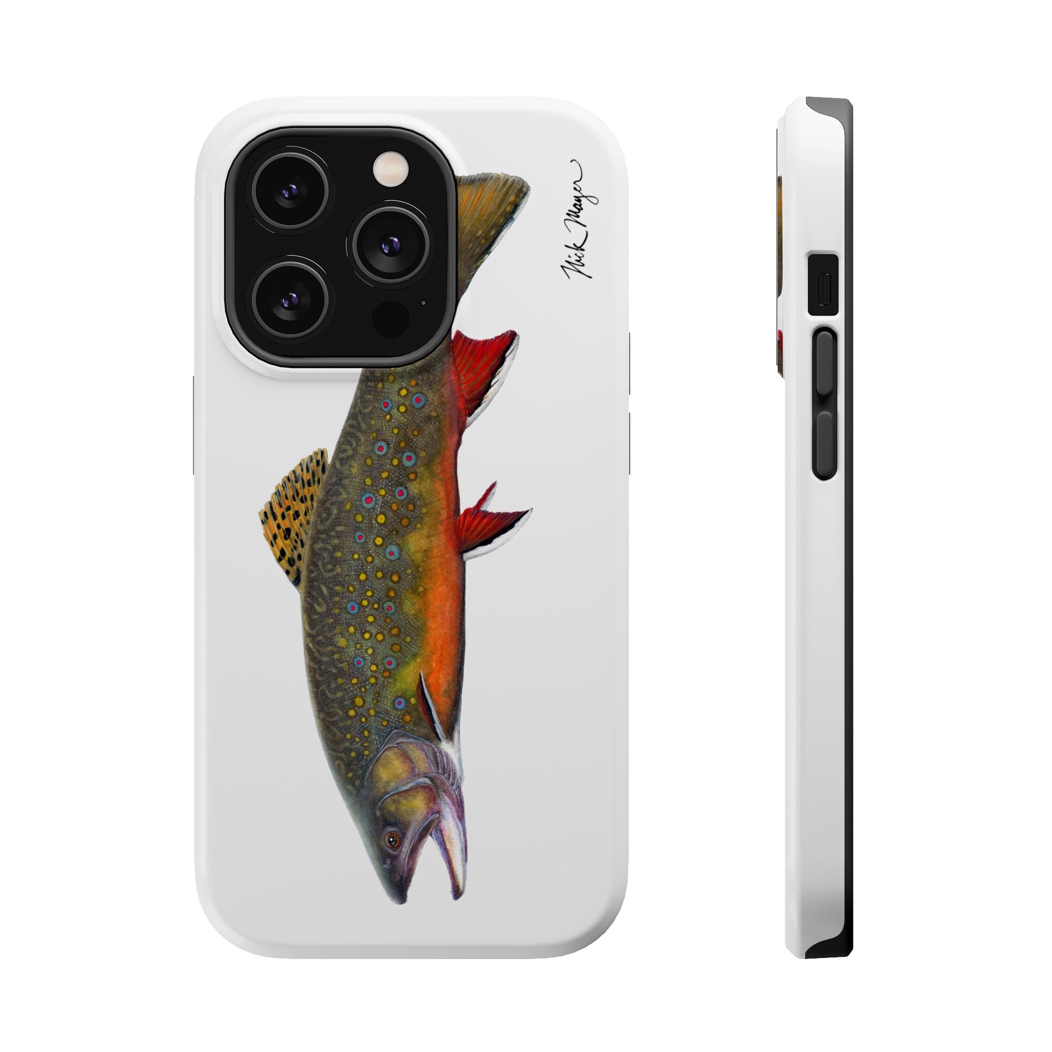 Brook Trout MagSafe White iPhone Case