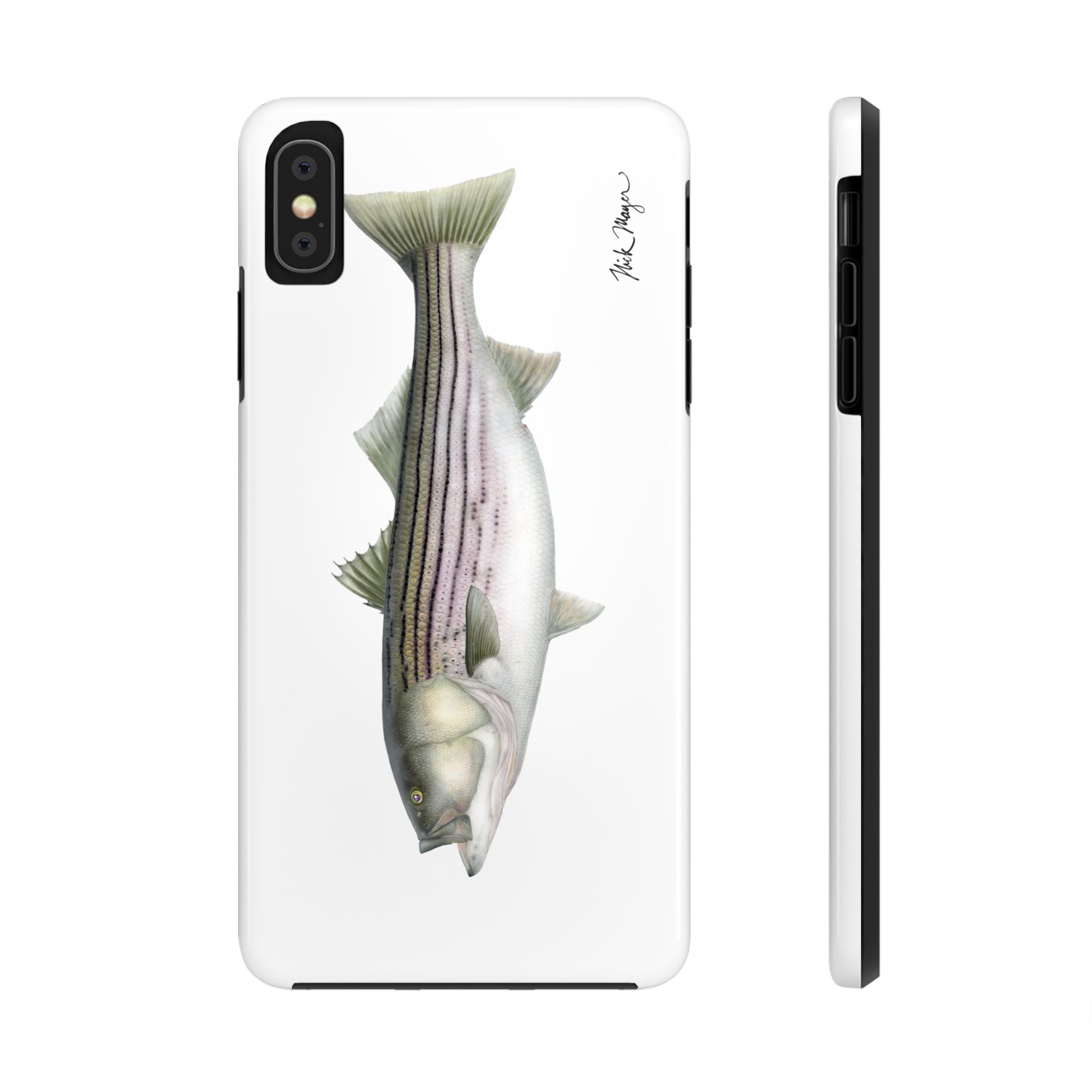 30 lb Striper White Phone Case (iPhone)